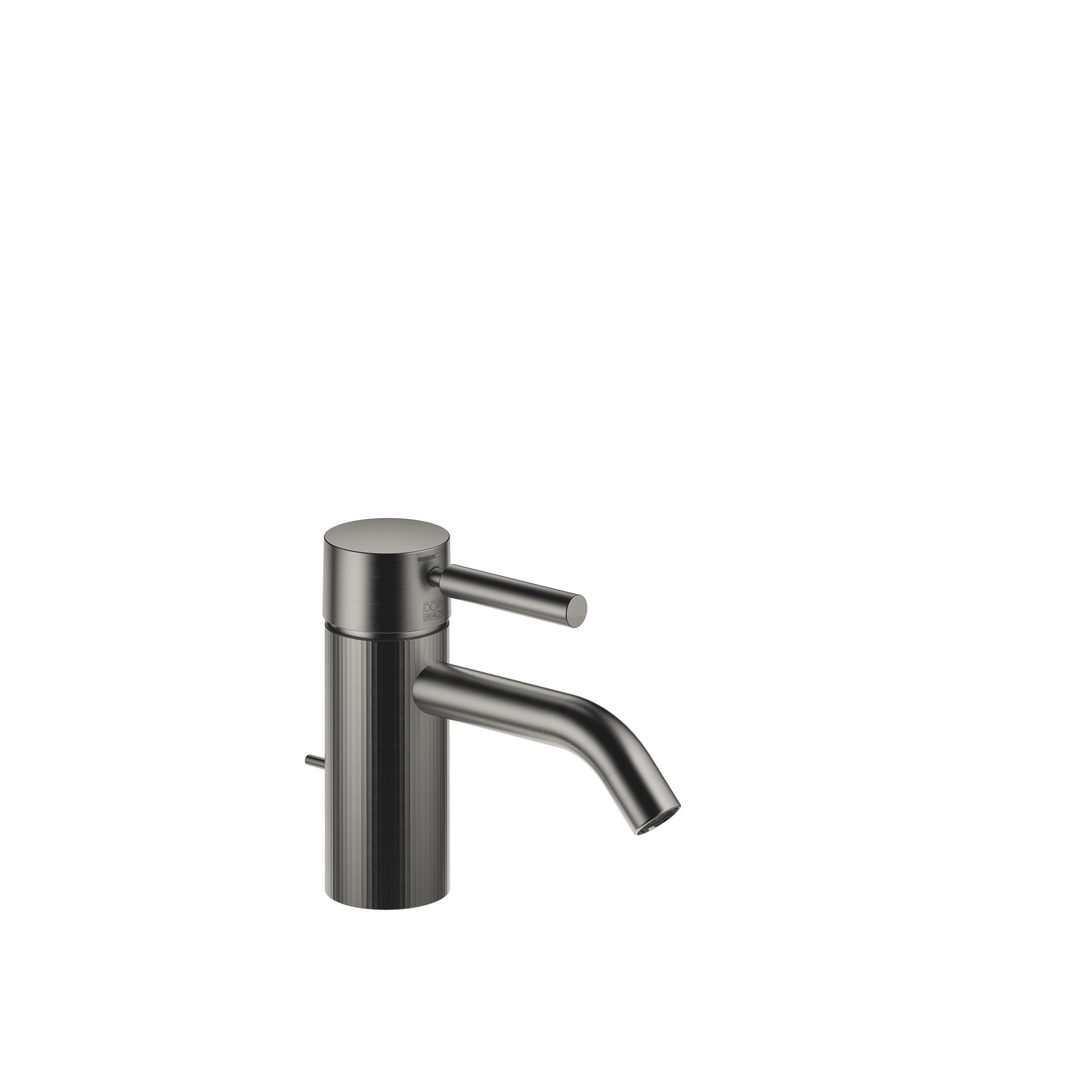 META Single-lever basin mixer with pop-up waste in Brushed Dark Platinum