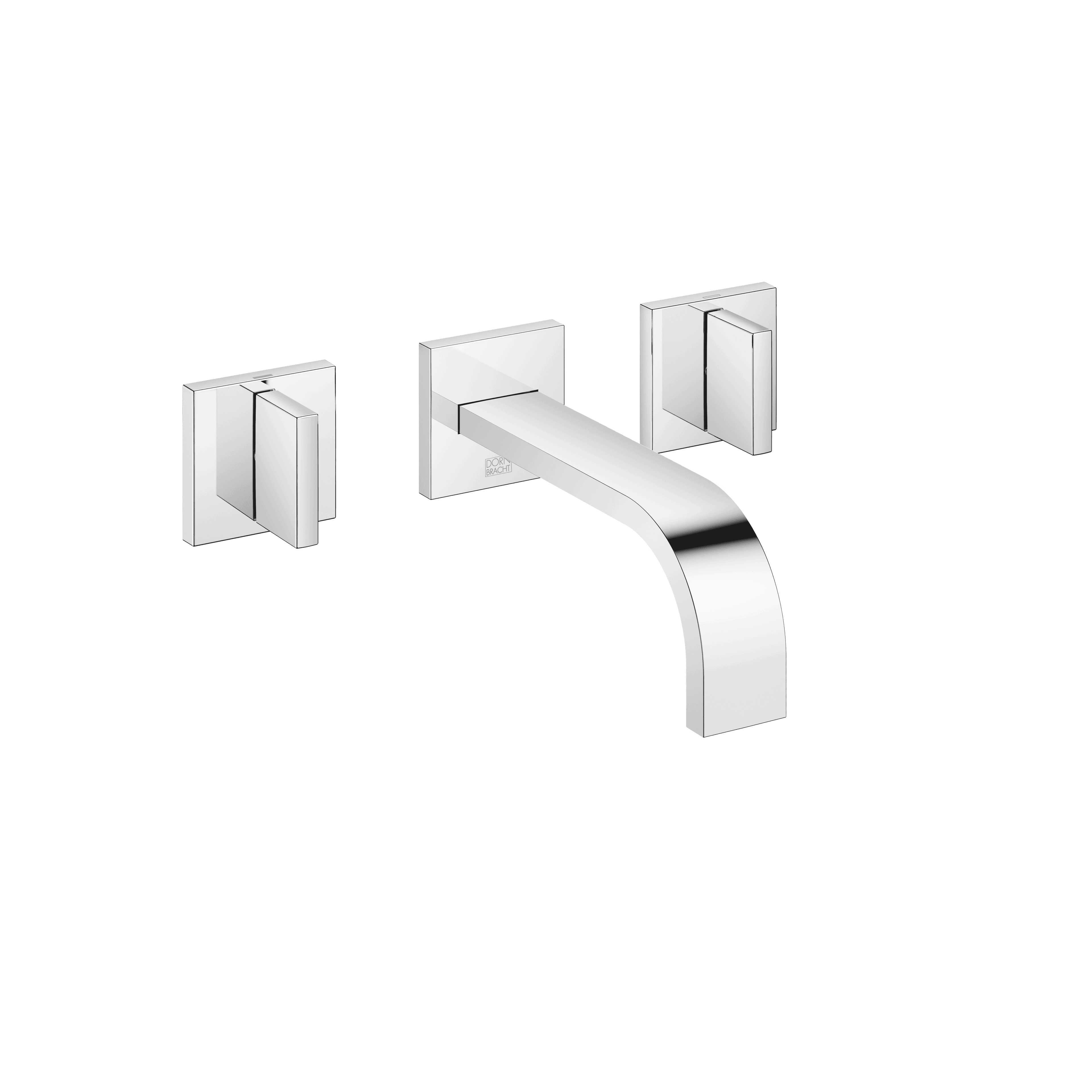 MEM Wall-mounted basin mixer without pop-up waste in Chrome