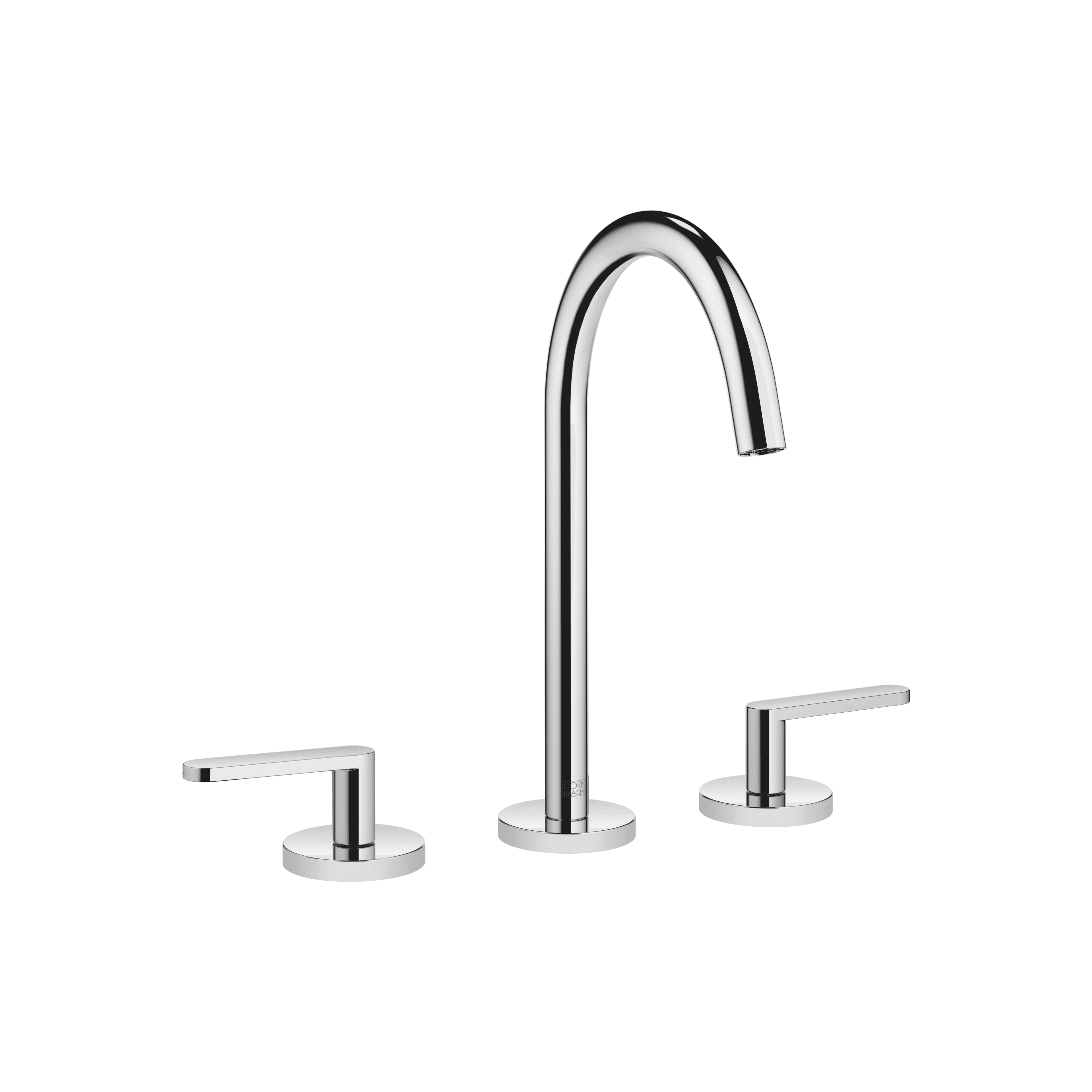 META Three-hole basin mixer with pop-up waste in Chrome