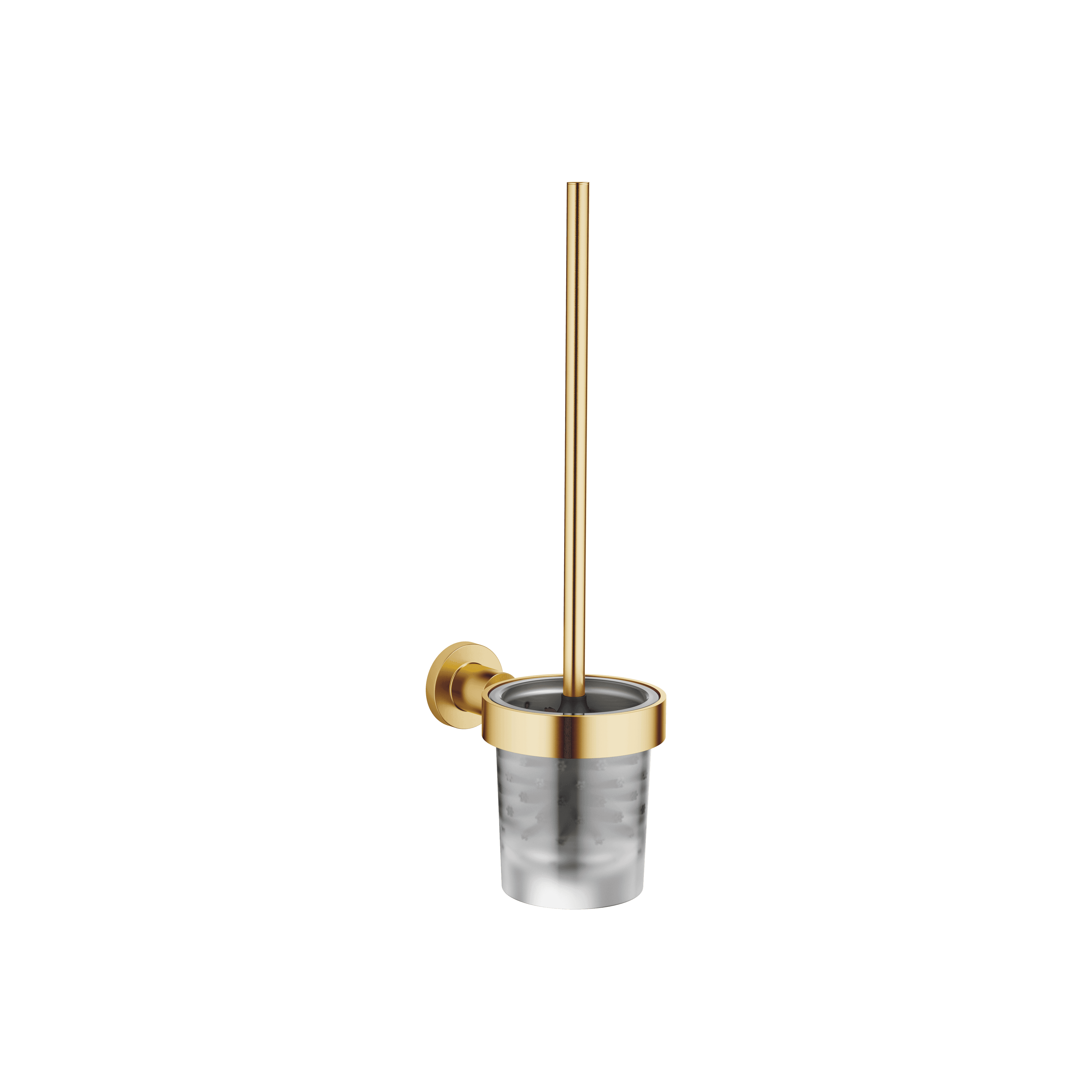 TARA Toilet brush set wall model in Brushed Durabrass (23kt Gold)