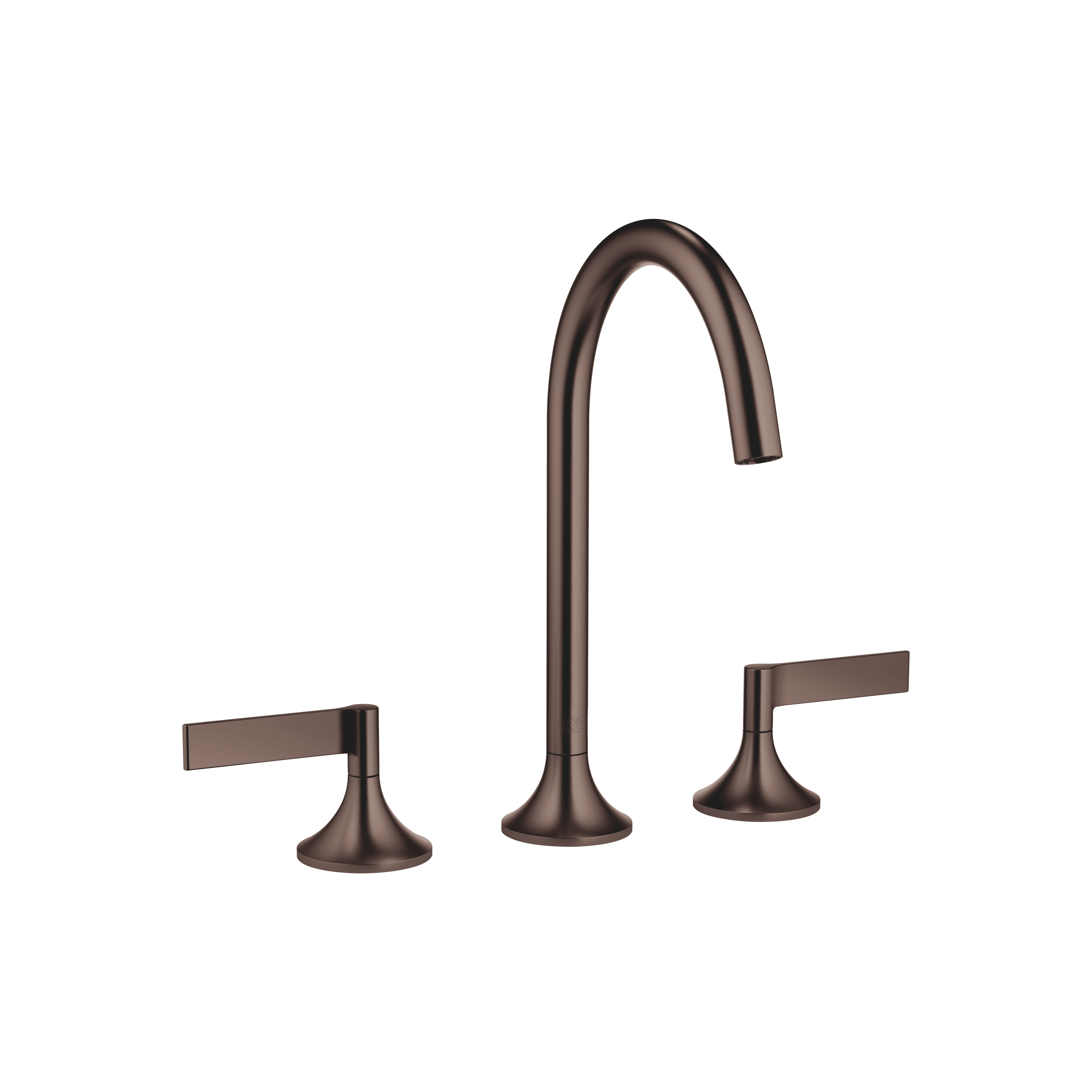 VAIA Three-hole basin mixer with pop-up waste in Brushed Dark Bronze (PVD)