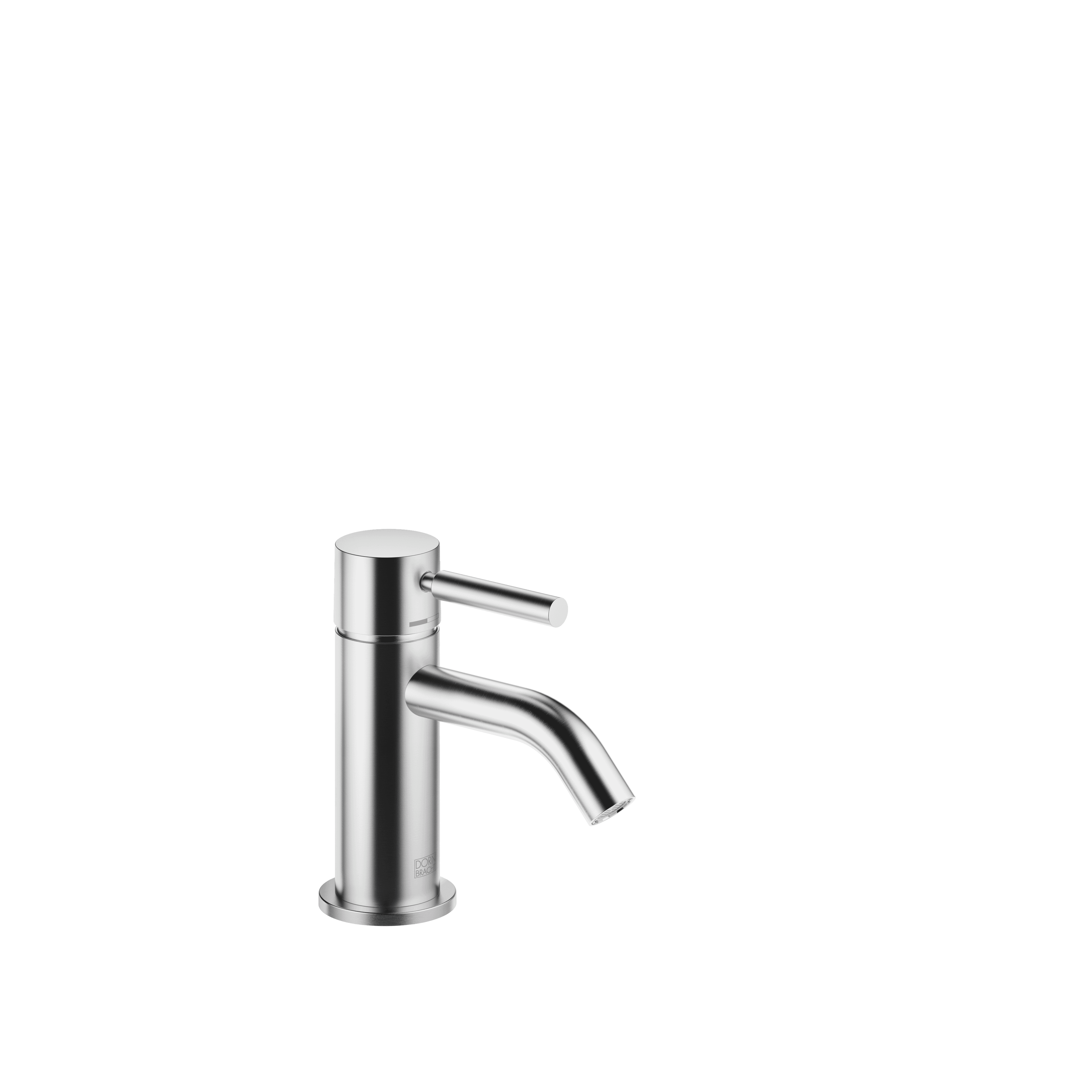 META Single-lever basin mixer without pop-up waste in Brushed Chrome