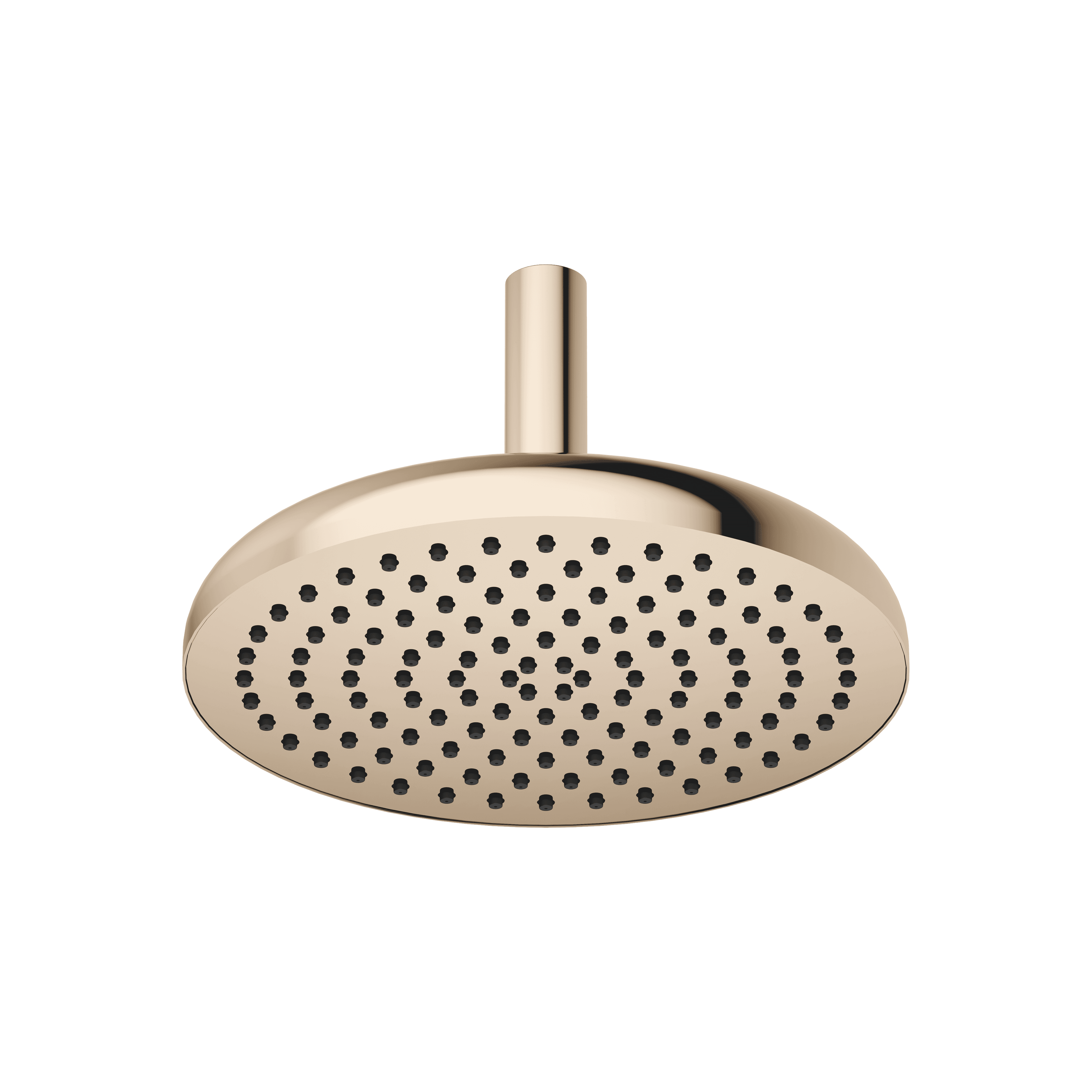 Rain shower with ceiling fixing FlowReduce in Champagne (22kt Gold)