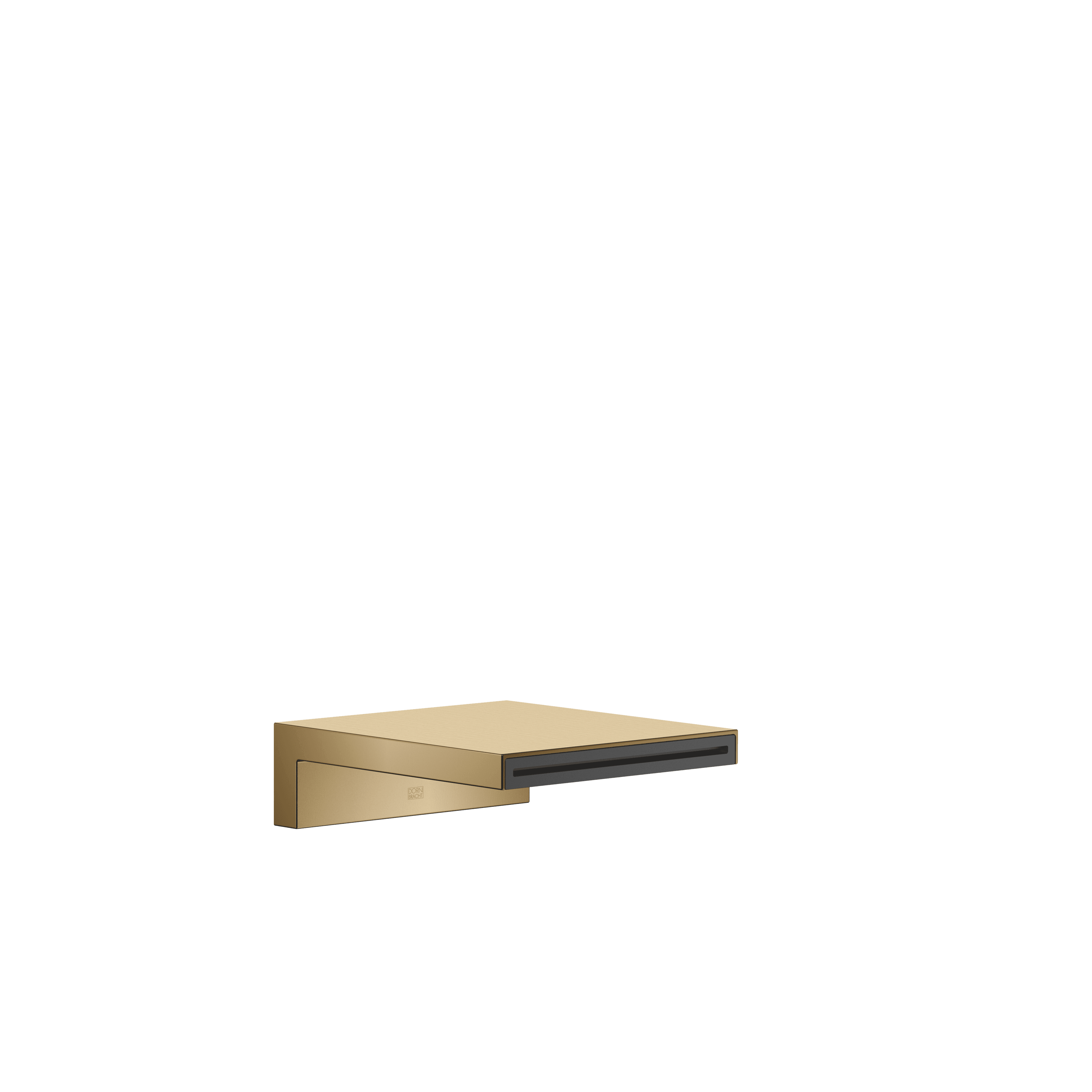 Bath cascade spout for wall mounting in Brushed Dark Brass (PVD)