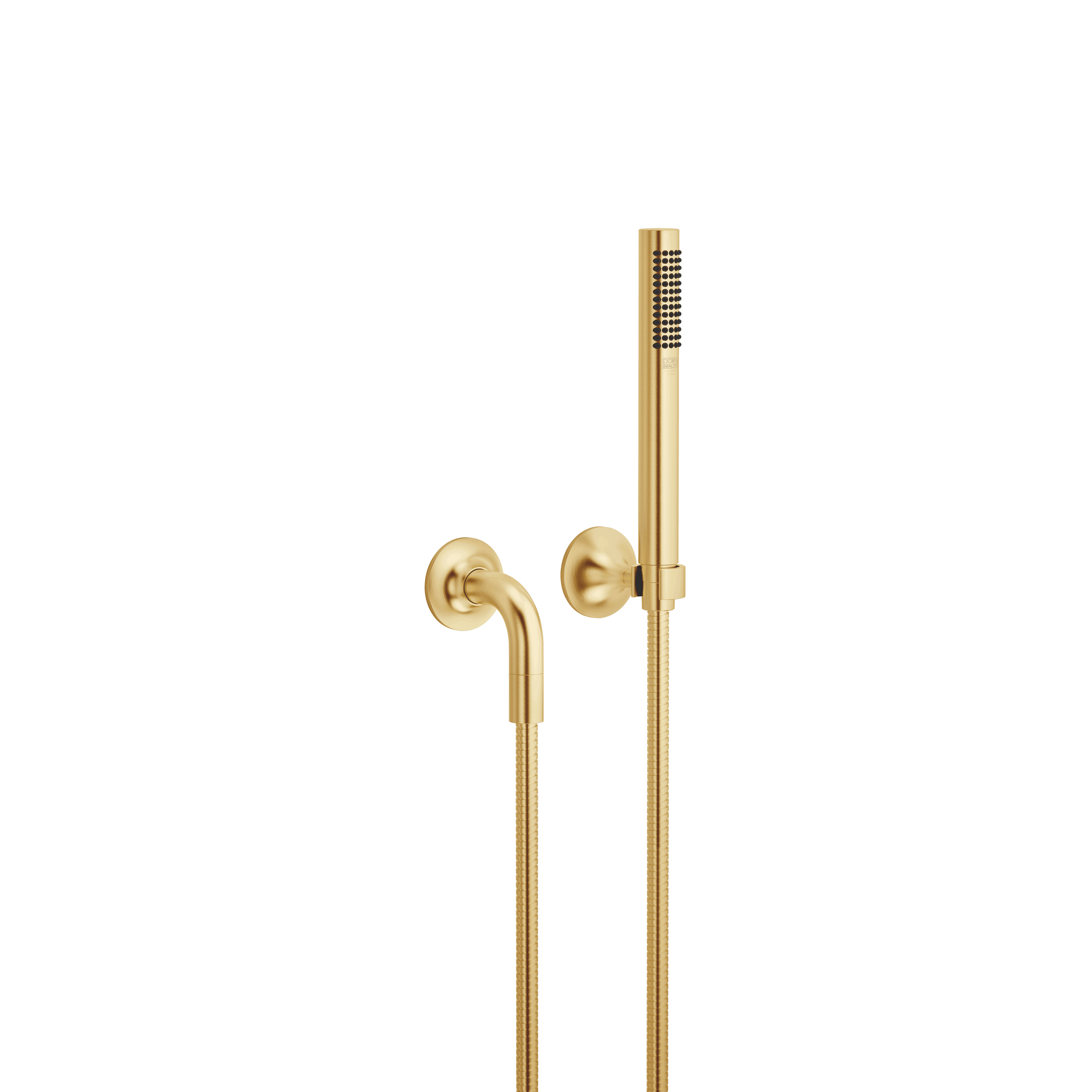 VAIA Hand shower set with individual rosettes FlowReduce in Brushed Durabrass (23kt Gold)