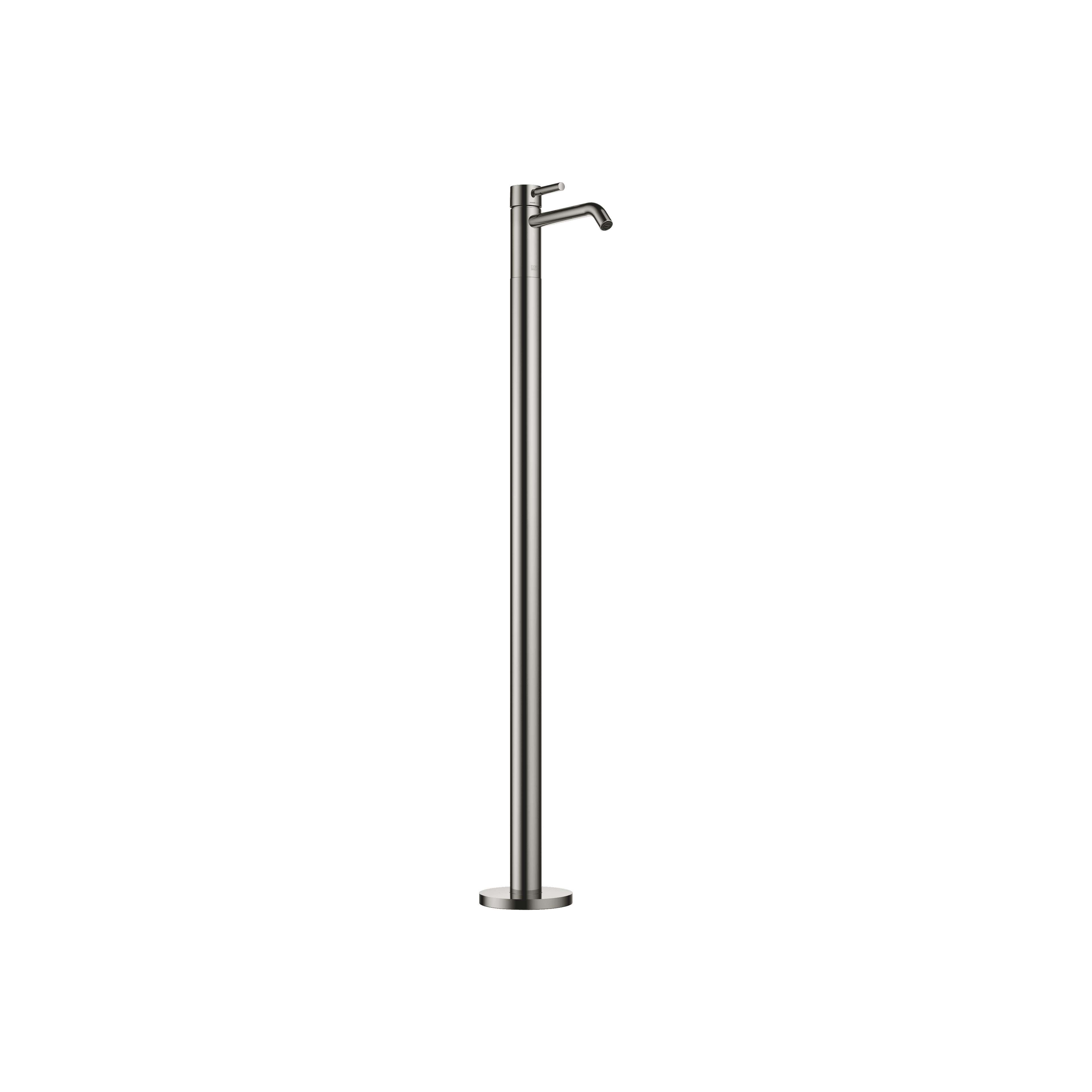 META Single-lever basin mixer with stand pipe without pop-up waste in Dark Chrome