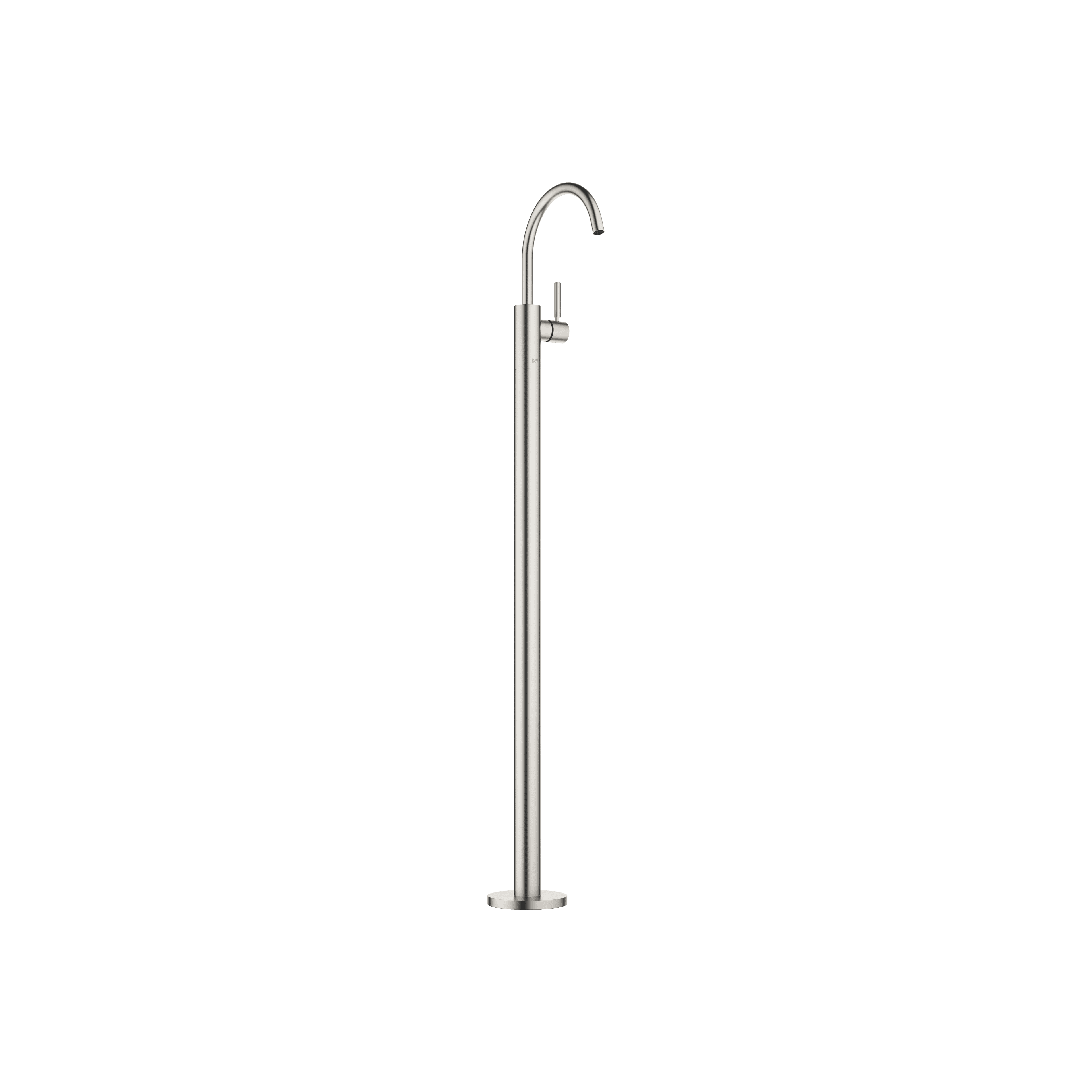 META Single-lever basin mixer with stand pipe without pop-up waste in Brushed Platinum