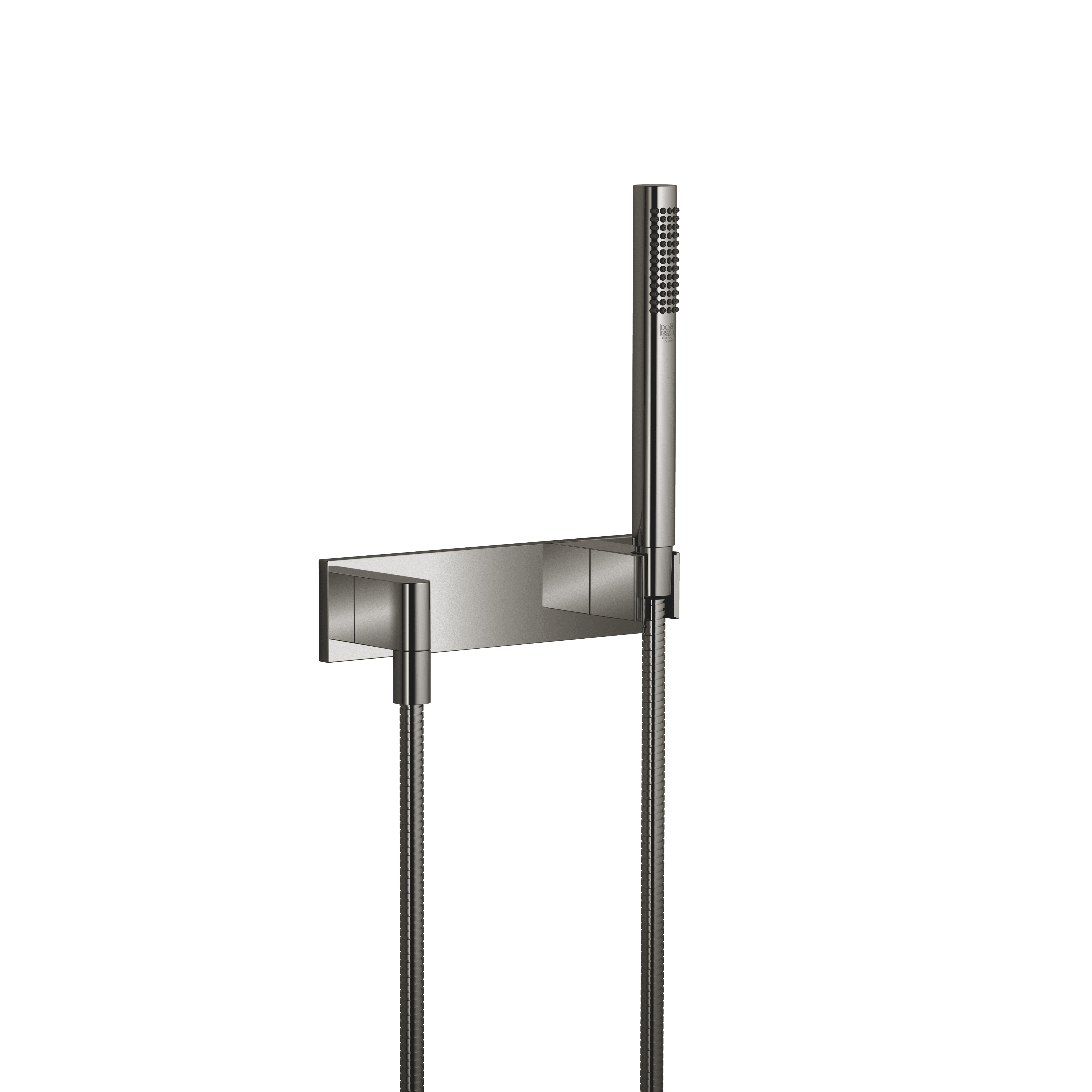 Hand shower set with cover plate in Dark Chrome