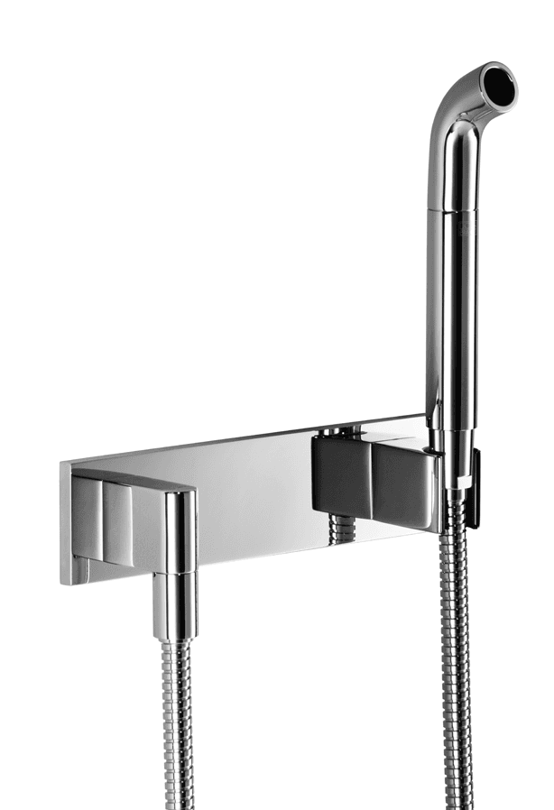 Affusion pipe with cover plate in Brushed Light Gold (PVD)