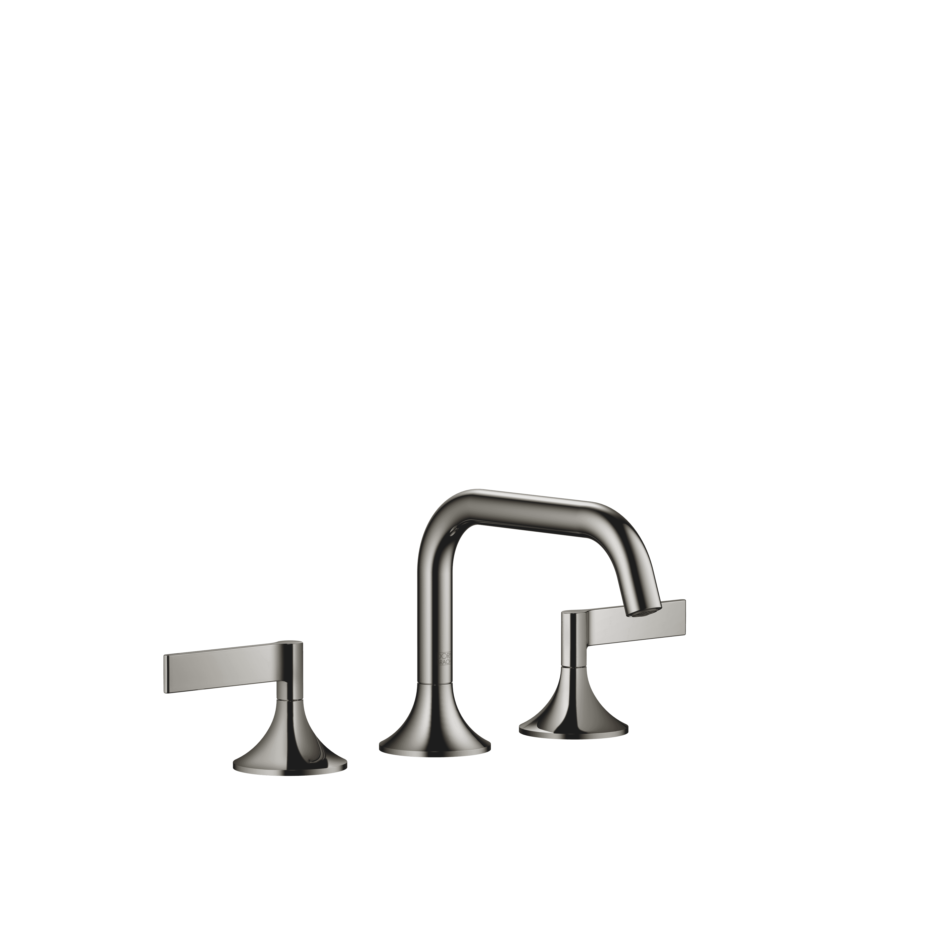 VAIA Three-hole basin mixer with pop-up waste in Dark Chrome