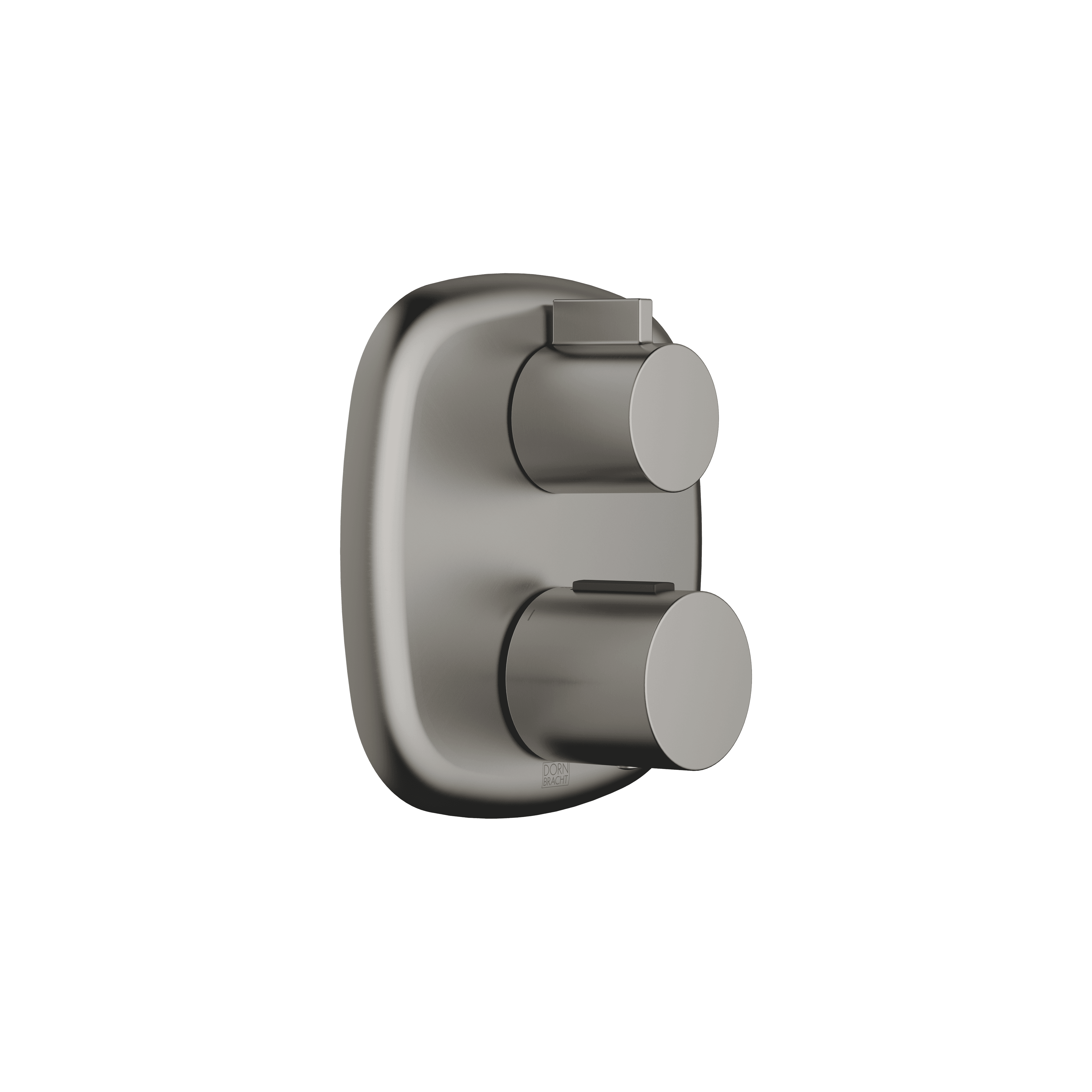 COYA Concealed thermostat with one function volume control in Brushed Dark Platinum