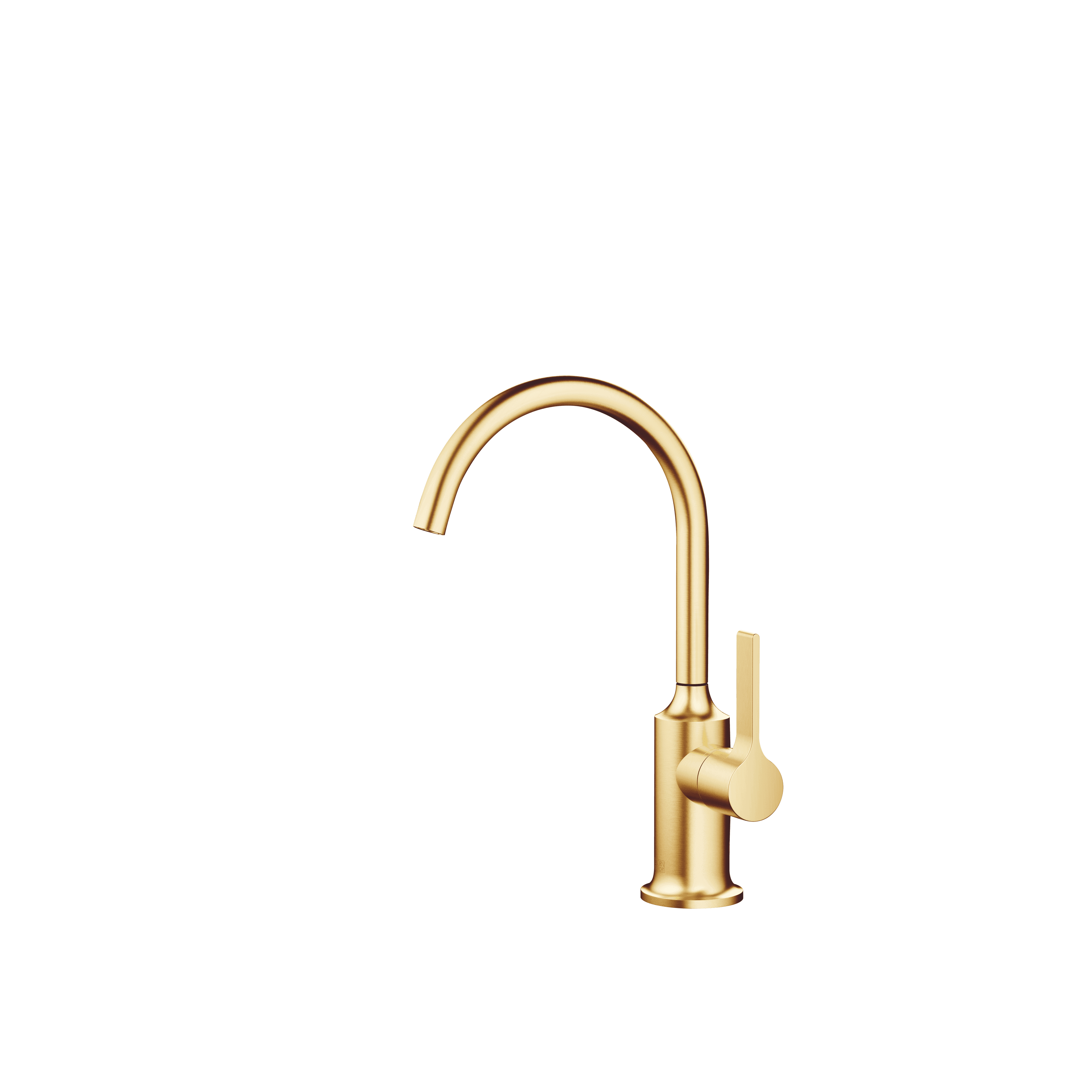 VAIA Single-lever basin mixer without pop-up waste in Brushed Durabrass (23kt Gold)
