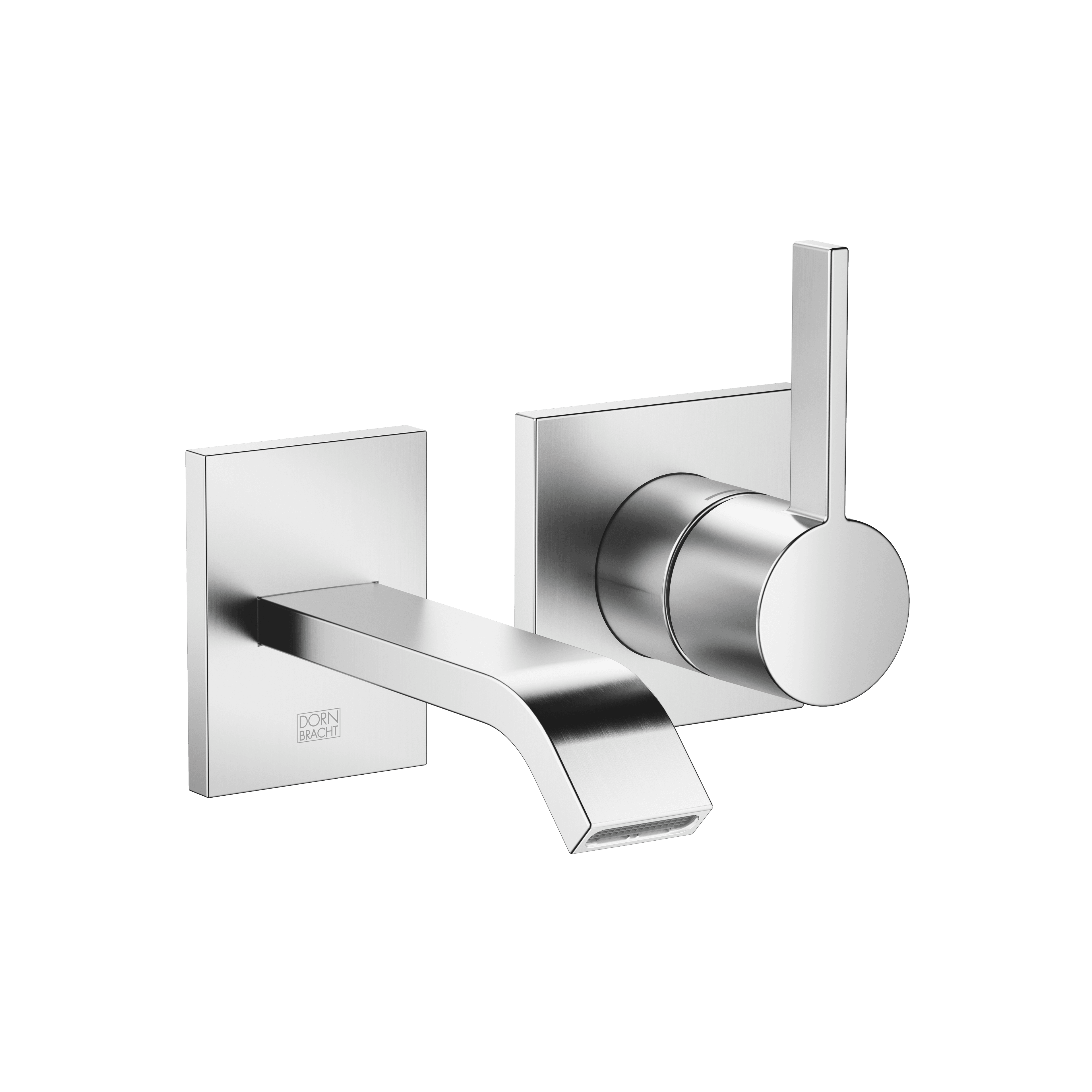 IMO Wall-mounted single-lever basin mixer without pop-up waste in Brushed Chrome