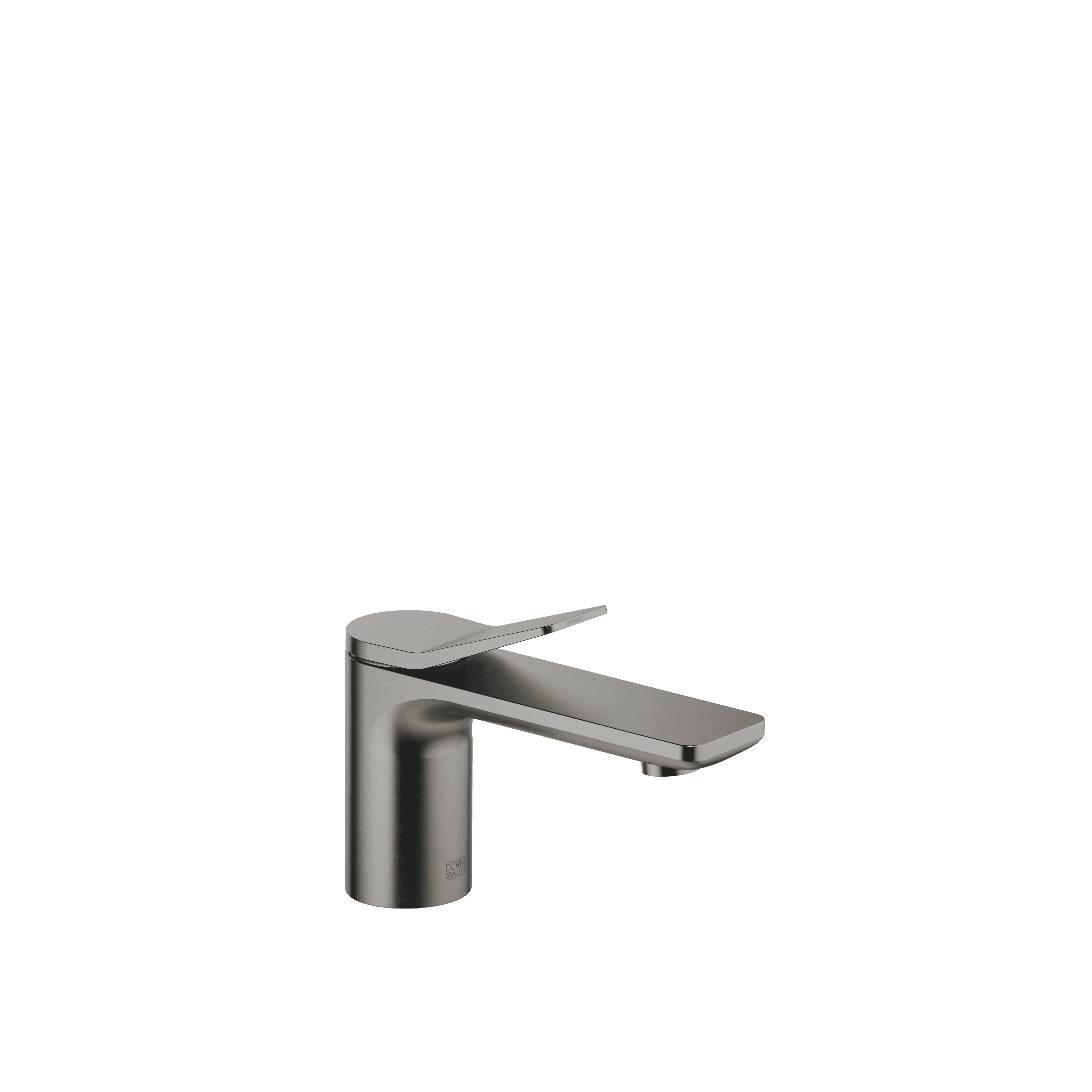LISSÉ Single-lever basin mixer without pop-up waste in Brushed Dark Platinum