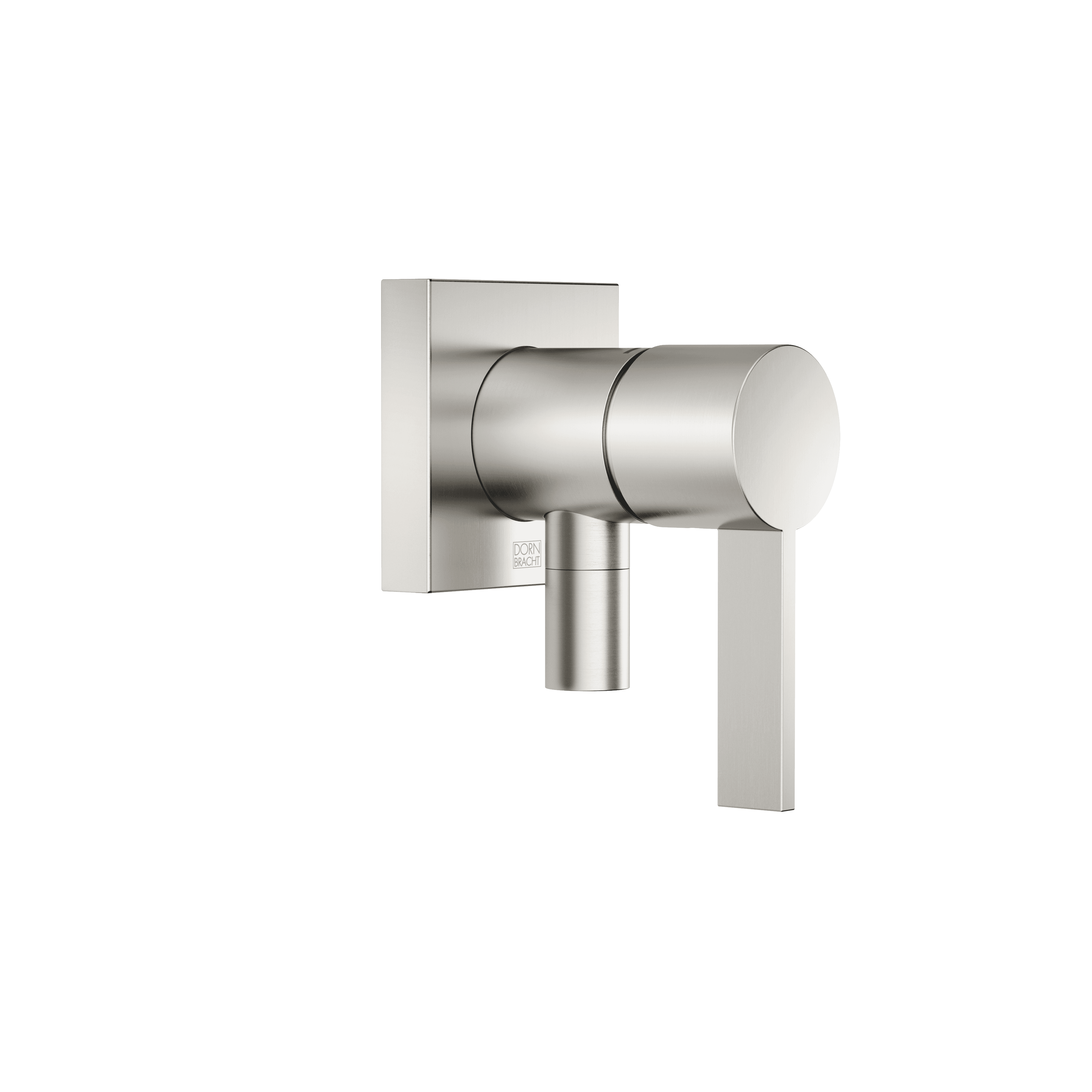 Concealed single-lever mixer with cover plate with integrated shower connection in Brushed Platinum