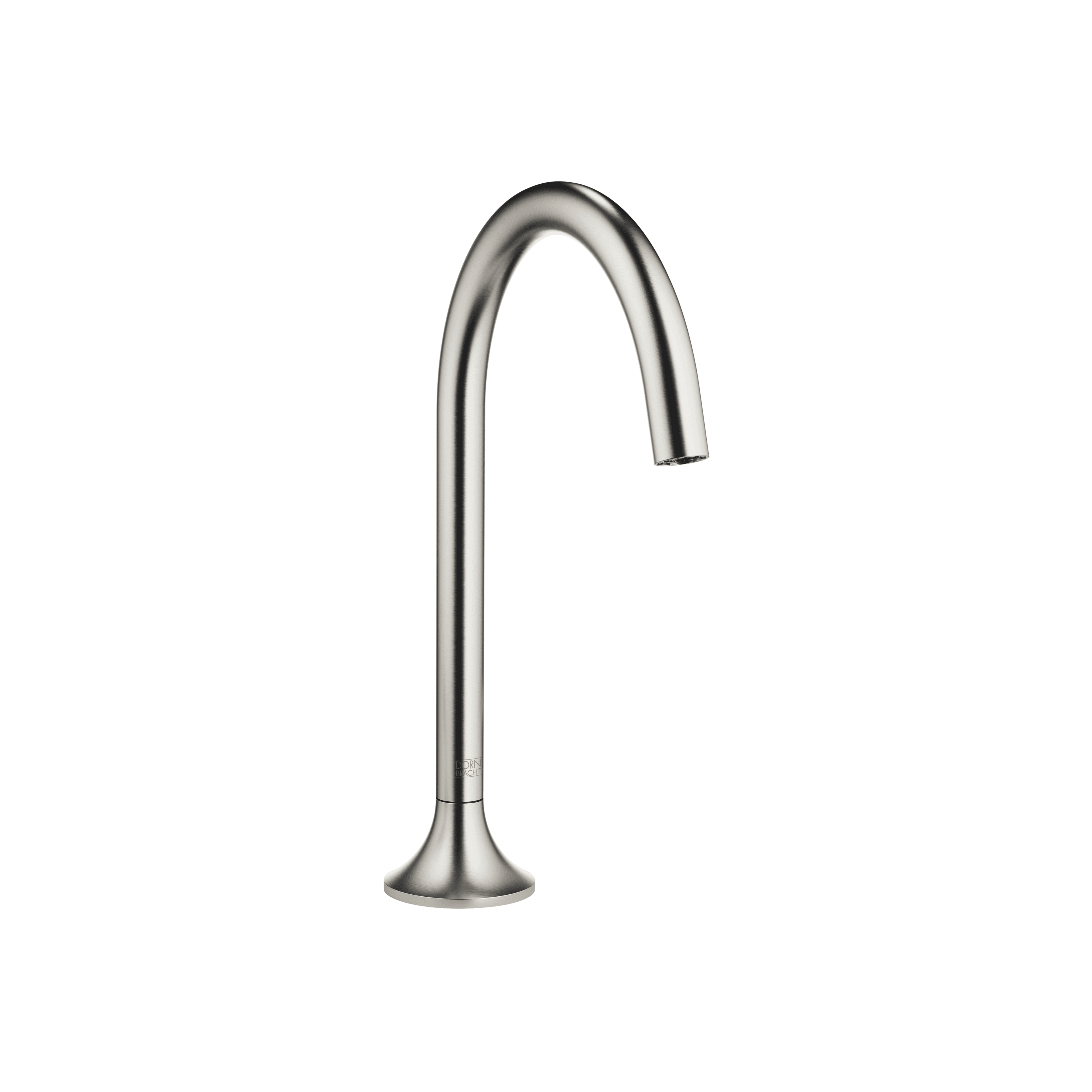 VAIA Deck-mounted basin spout without pop-up waste in Brushed Platinum