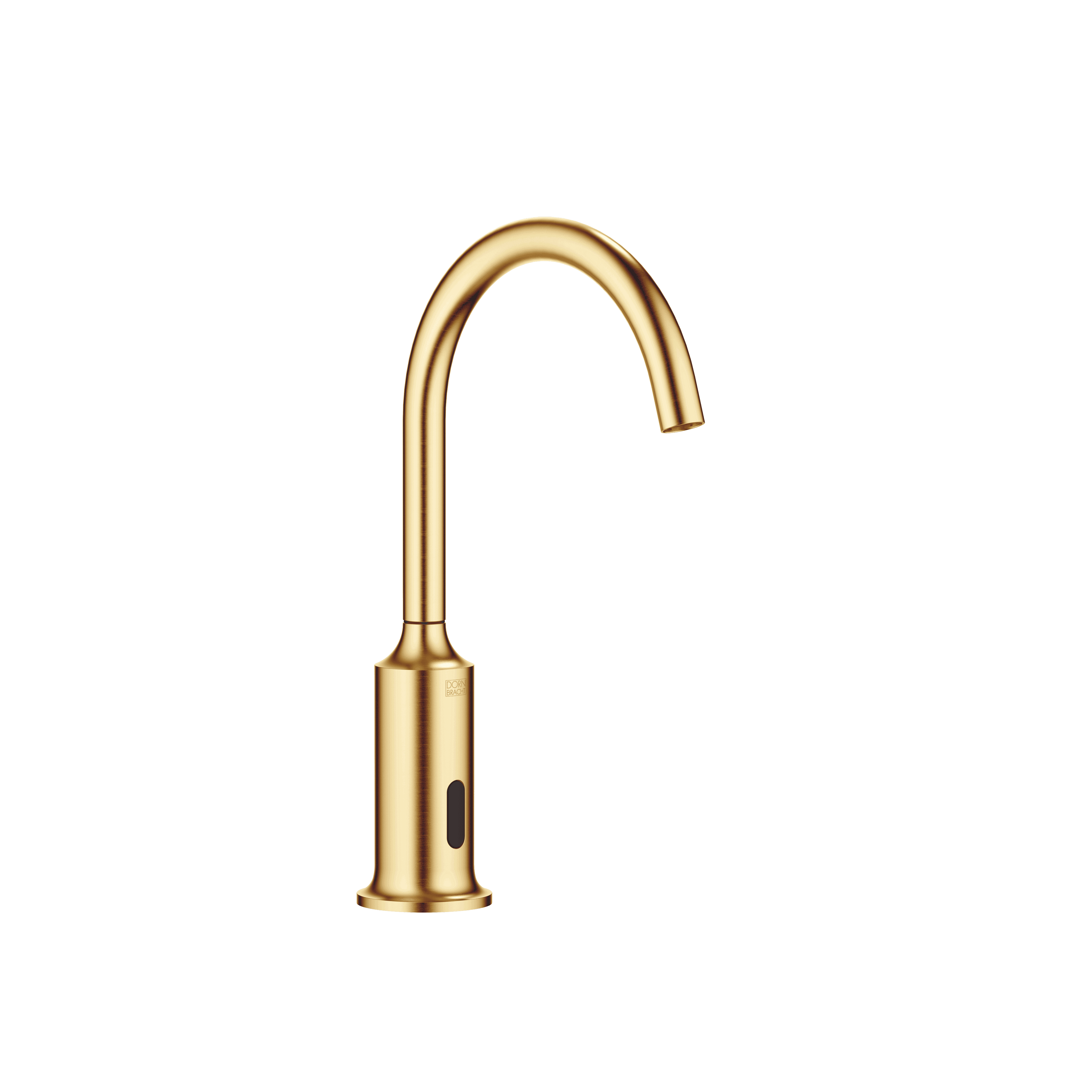 VAIA Touchfree Washstand fitting with electronic opening and closing function without pop-up waste in Brushed Durabrass (23kt Gold)