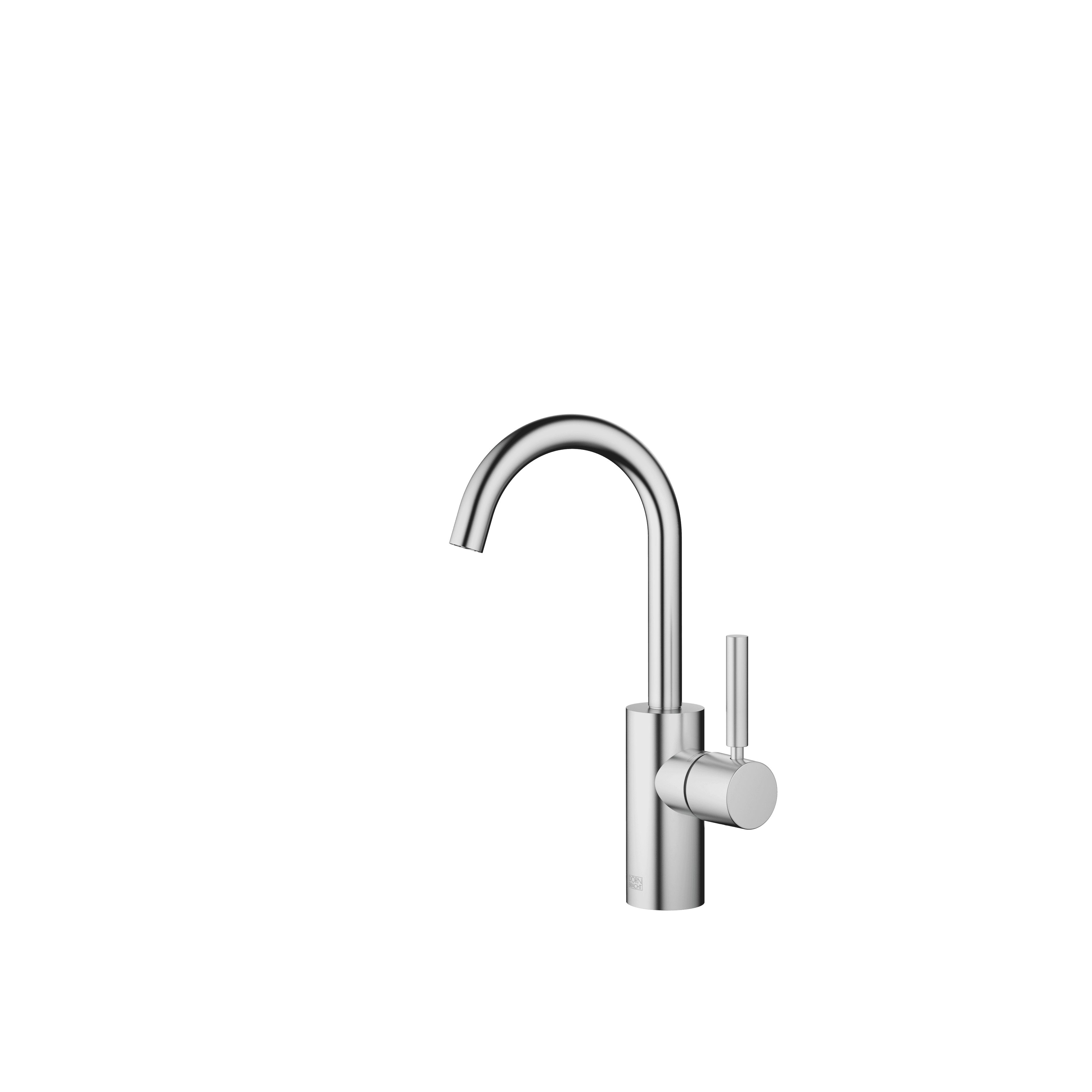 META Single-lever basin mixer without pop-up waste in Brushed Chrome