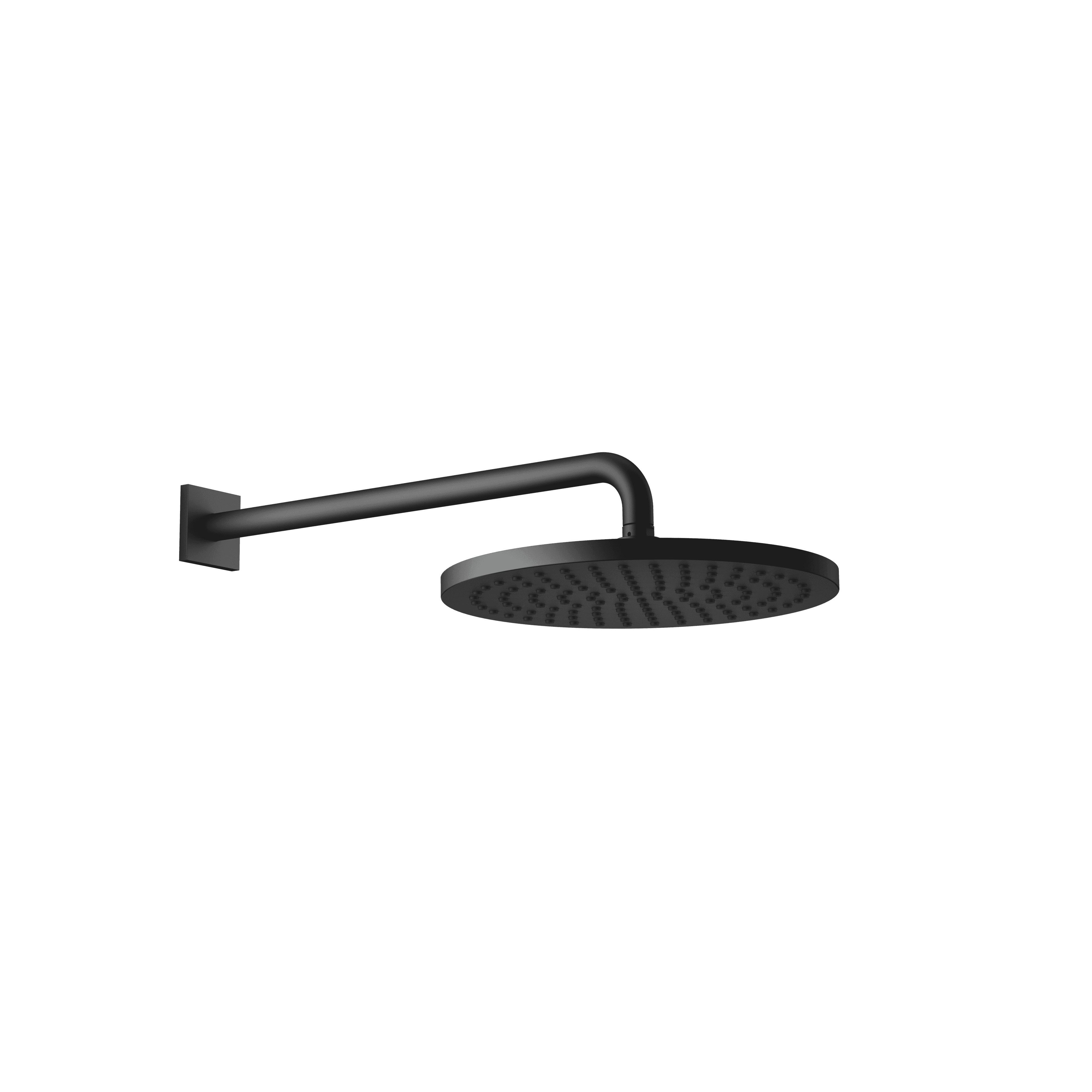 Rain shower with wall fixing FlowReduce 300 mm in Matte Black