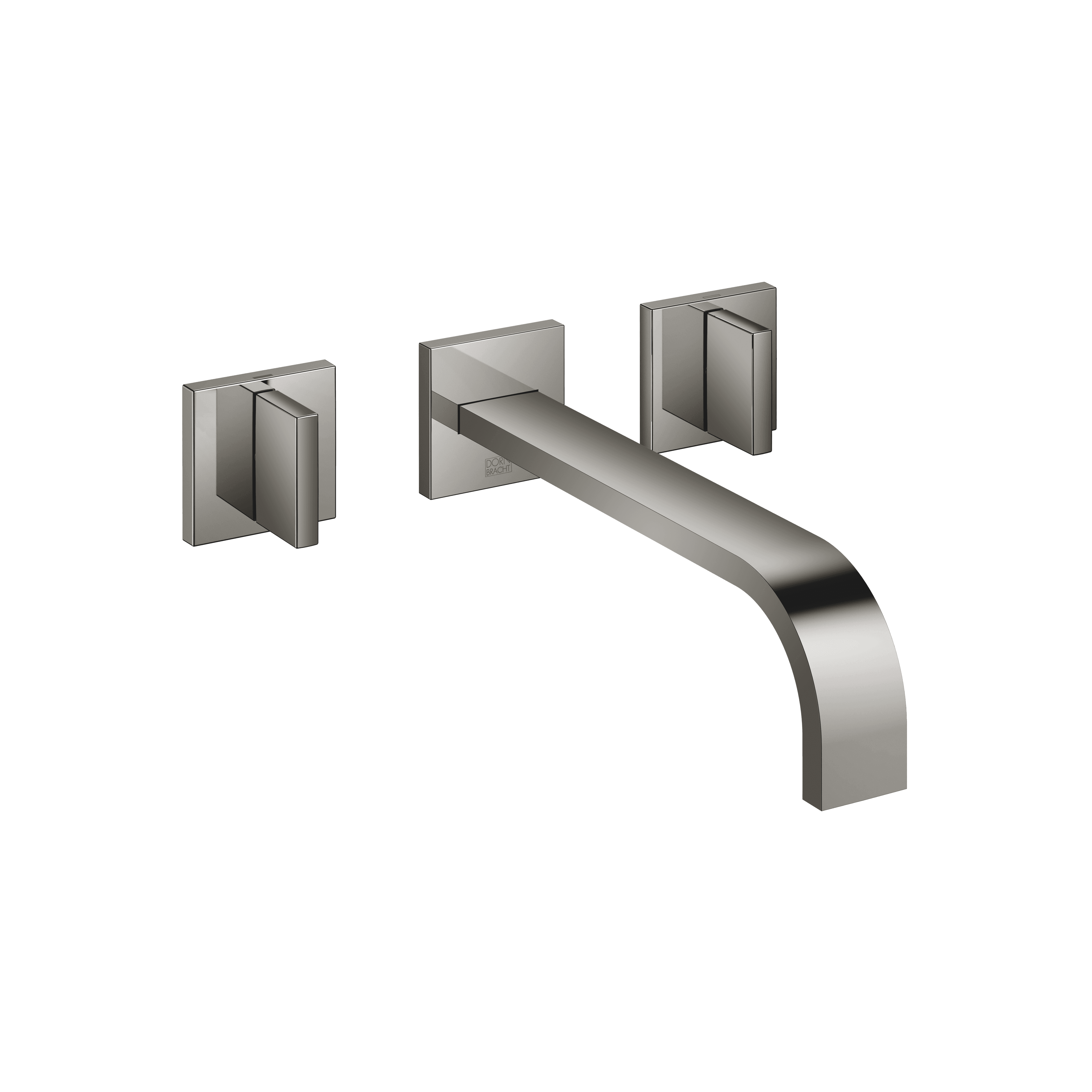 MEM Wall-mounted basin mixer without pop-up waste in Dark Chrome