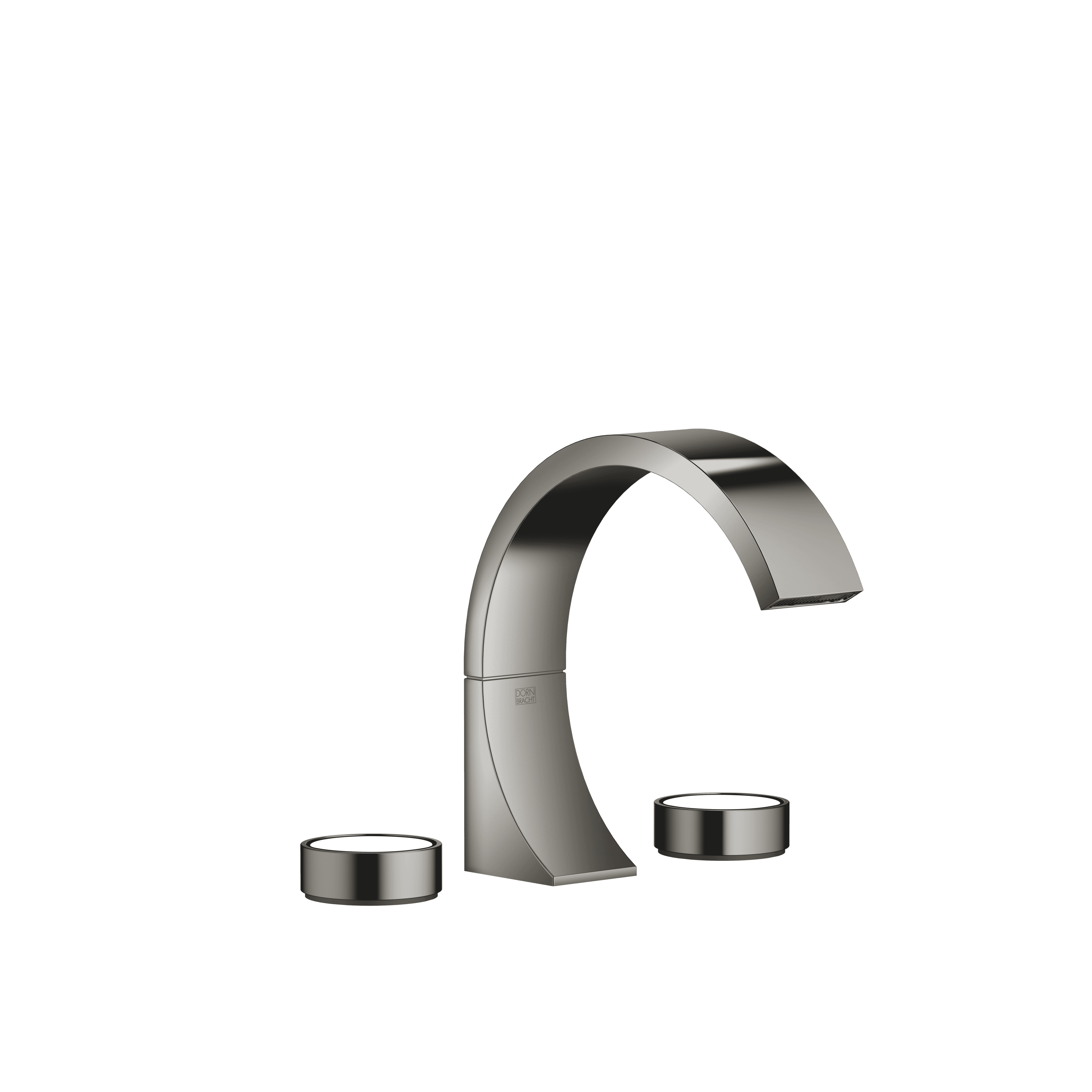 CYO Three-hole basin mixer with pop-up waste in Dark Chrome