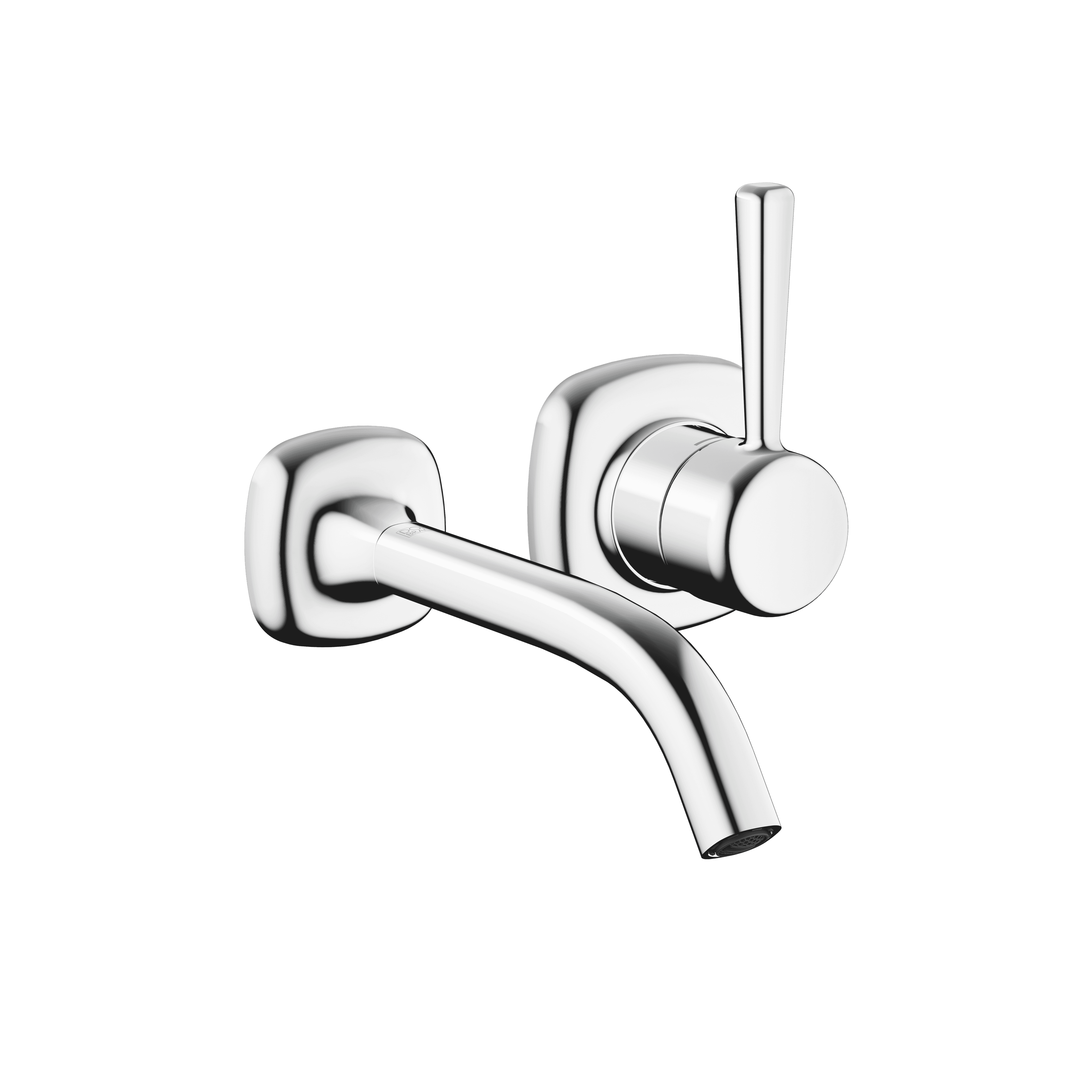 COYA Wall-mounted single-lever basin mixer without pop-up waste in Chrome