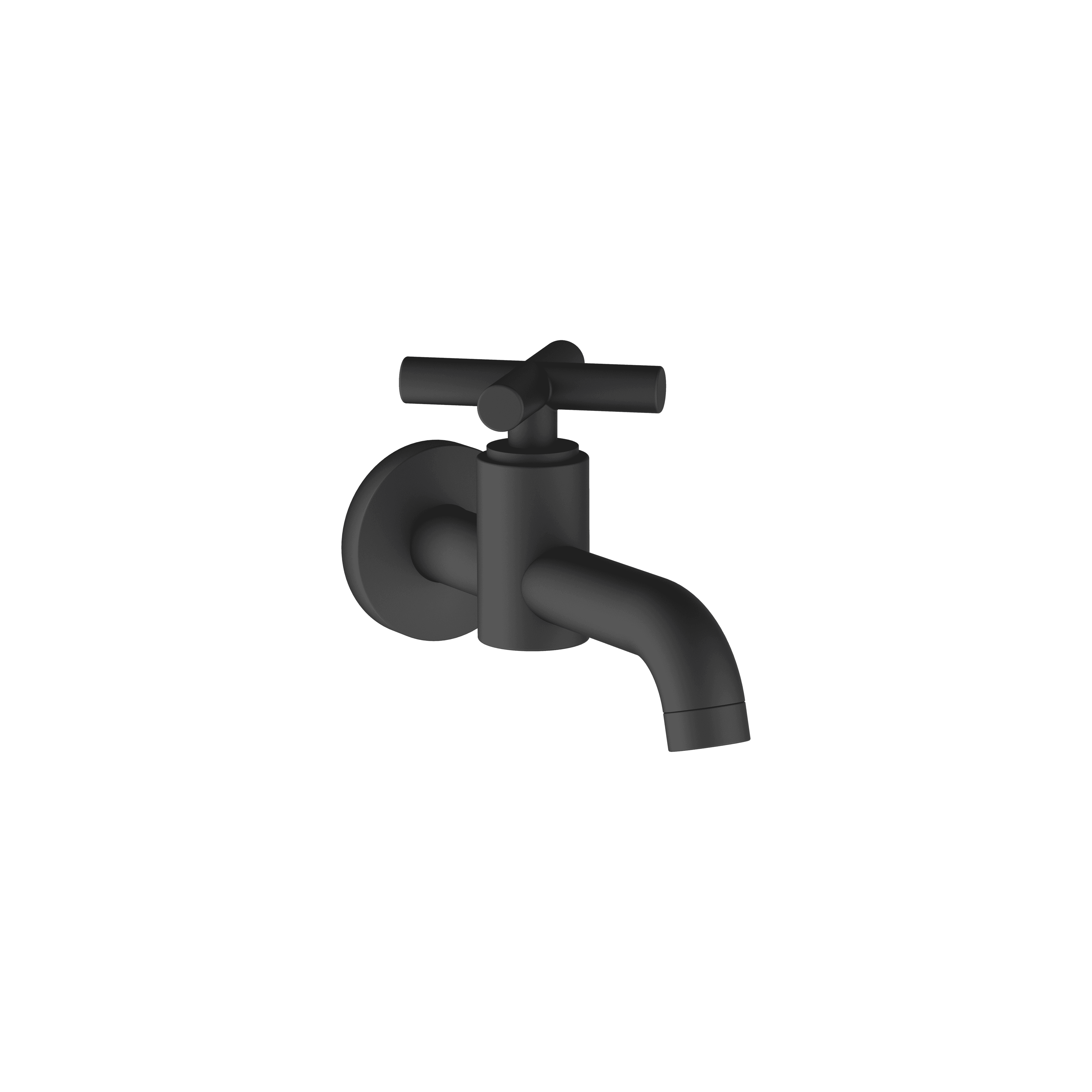 TARA Wall-mounted valve cold water without pop-up waste in Matte Black