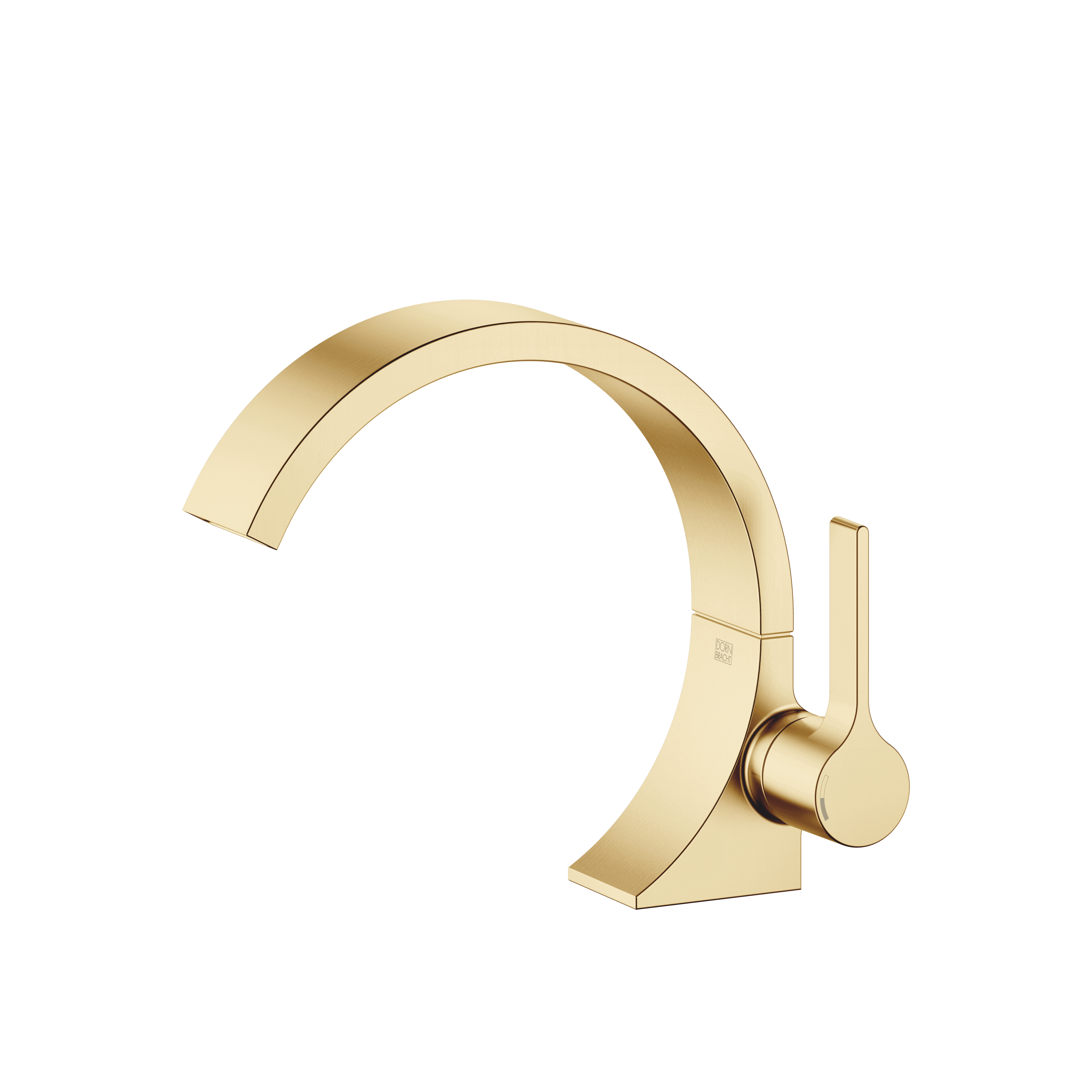 CYO Single-lever basin mixer without pop-up waste in Brushed Durabrass (23kt Gold)