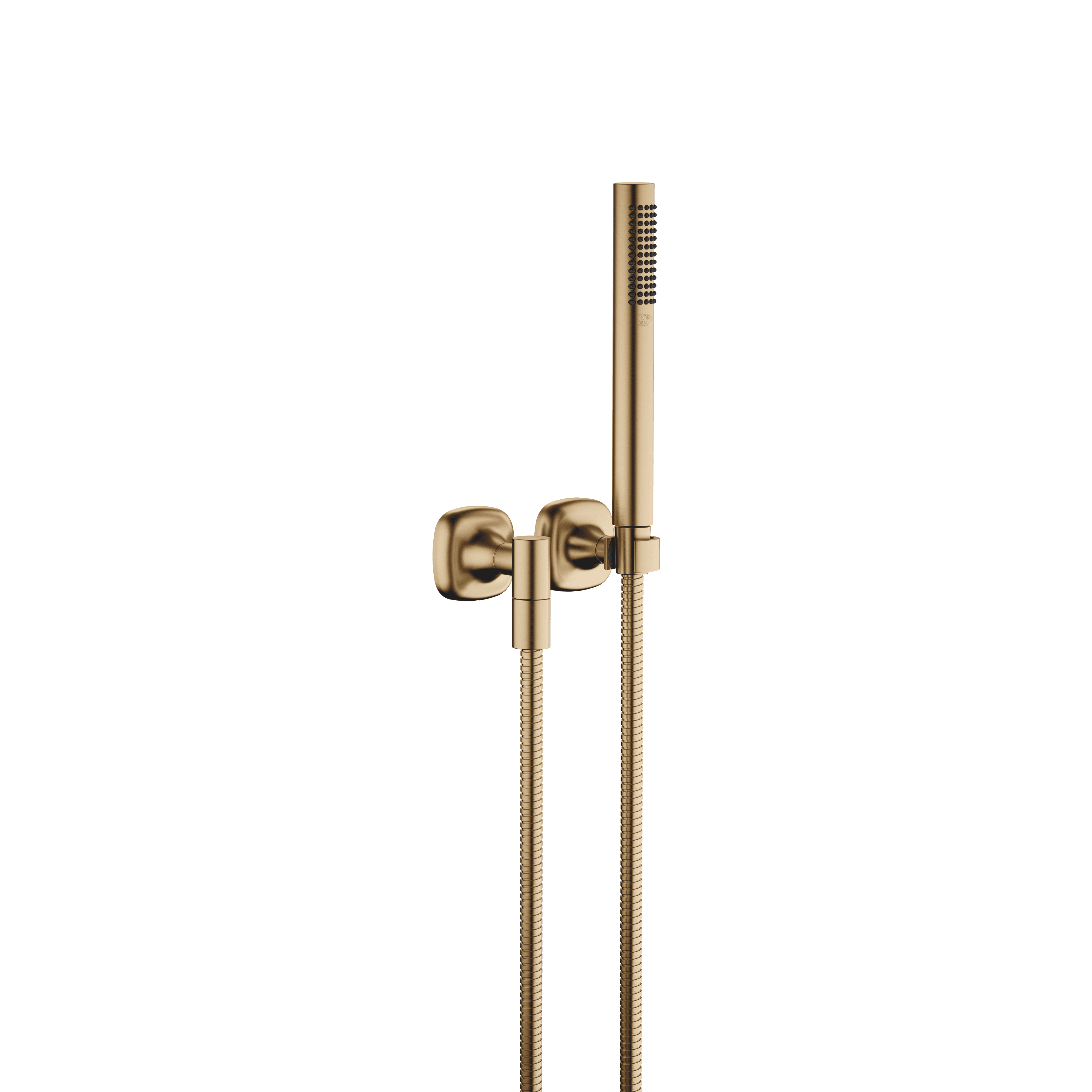 COYA Hand shower set with individual rosettes in Brushed Dark Brass (PVD)
