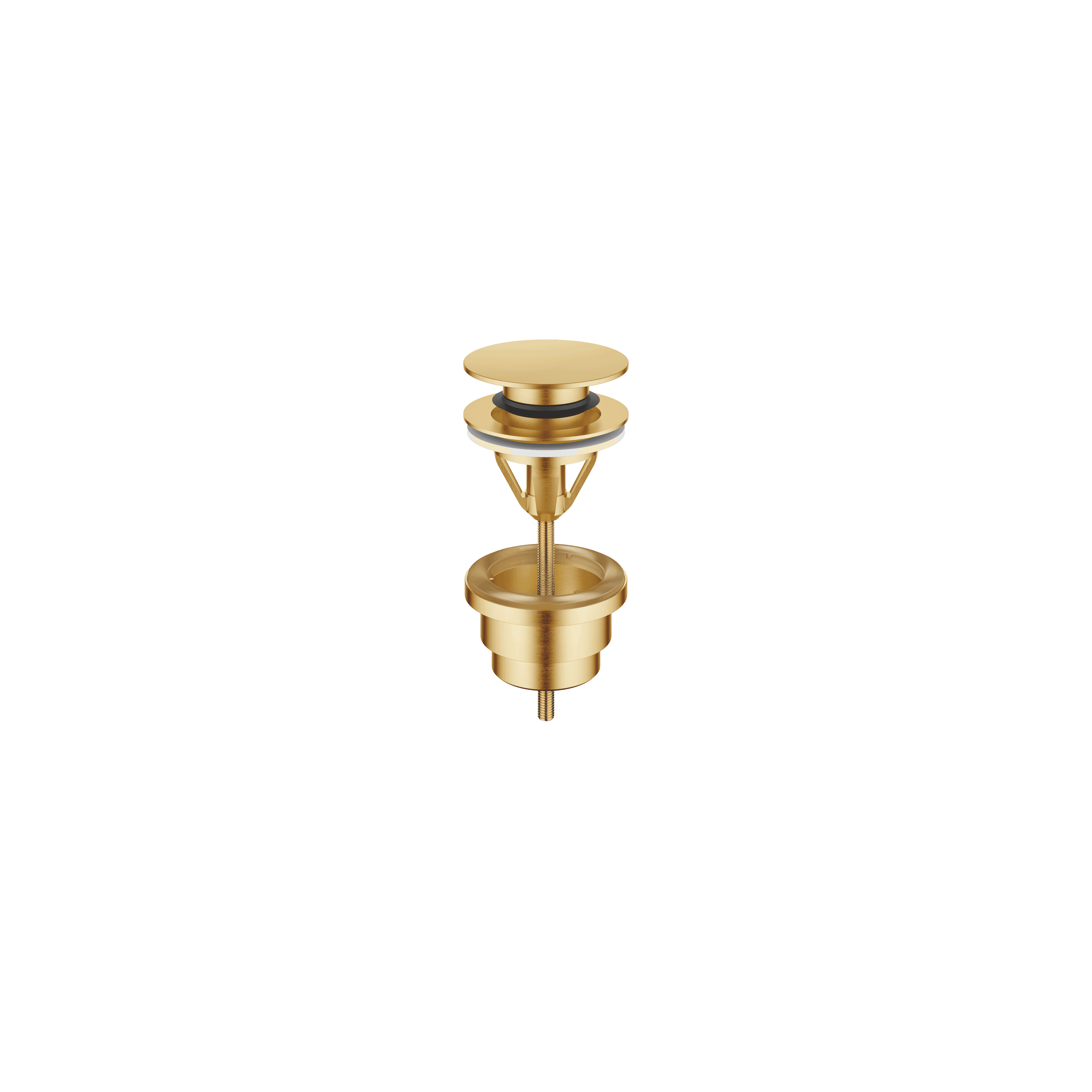 Basin Waste with push fastening 1 1/4" in Brushed Gold (PVD)