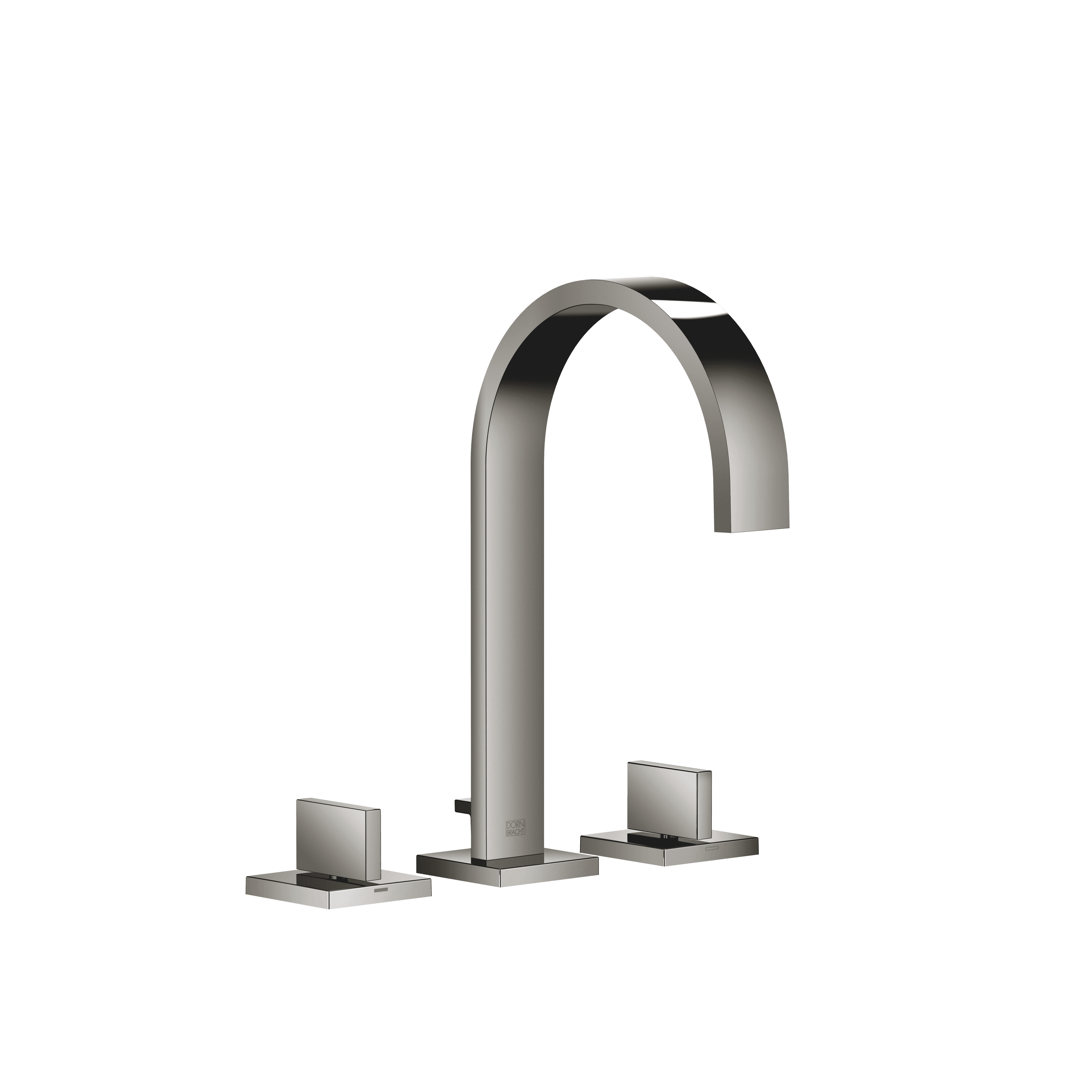 MEM Three-hole basin mixer with pop-up waste in Dark Chrome
