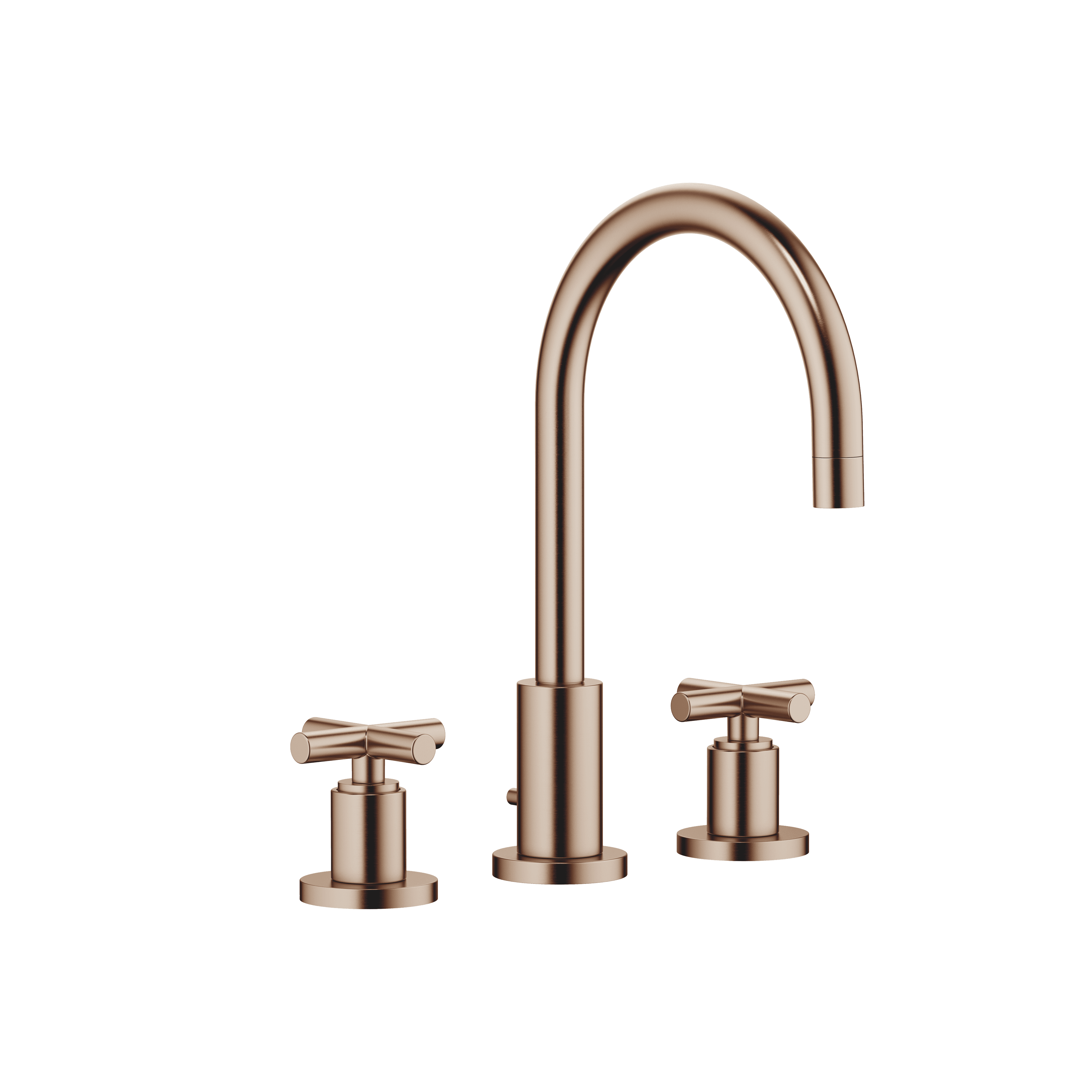 TARA Three-hole basin mixer with pop-up waste in Brushed Bronze (PVD)