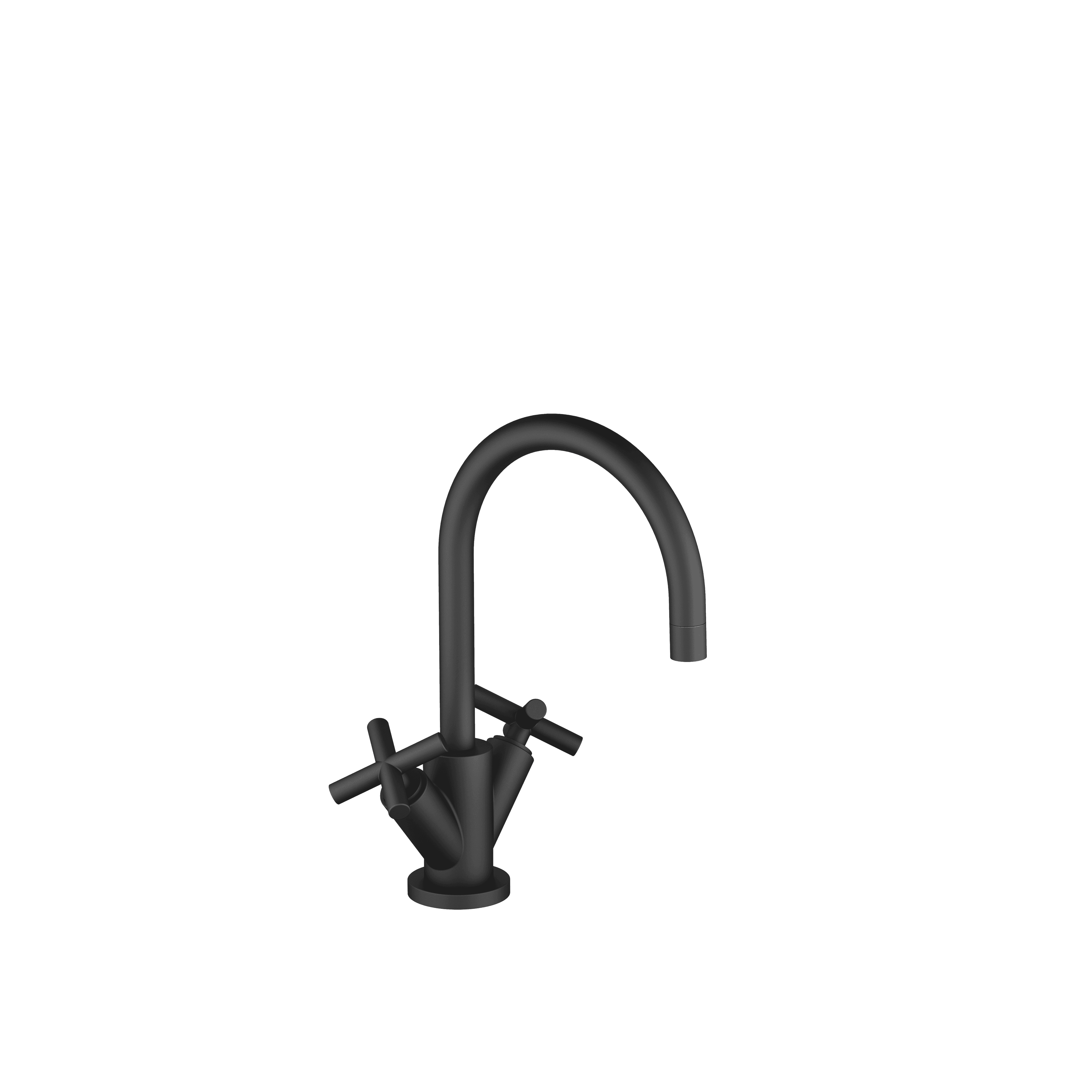 TARA Single-hole basin mixer with pop-up waste in Matte Black