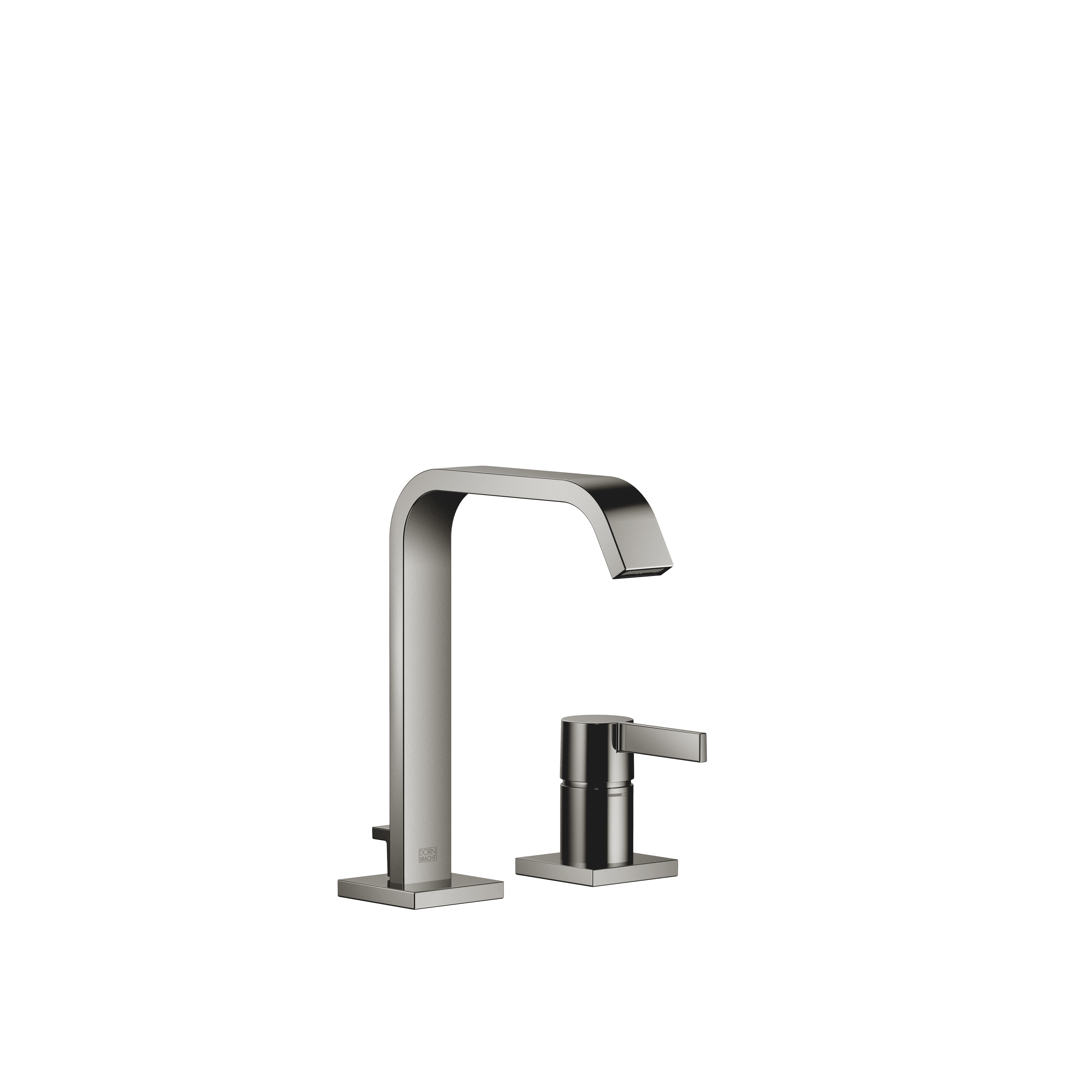 IMO Two-hole basin mixer with pop-up waste in Dark Chrome