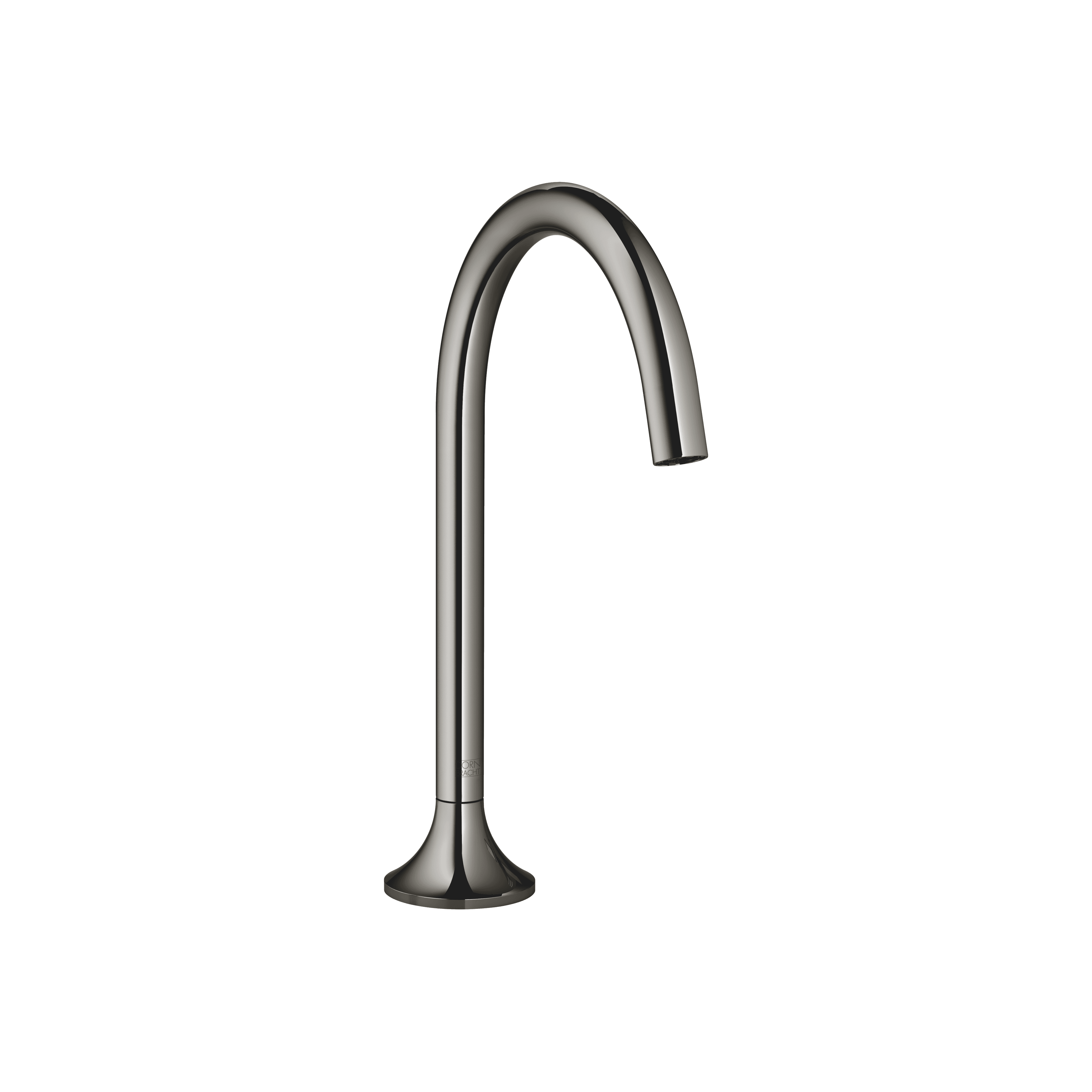 VAIA Deck-mounted basin spout without pop-up waste in Dark Chrome