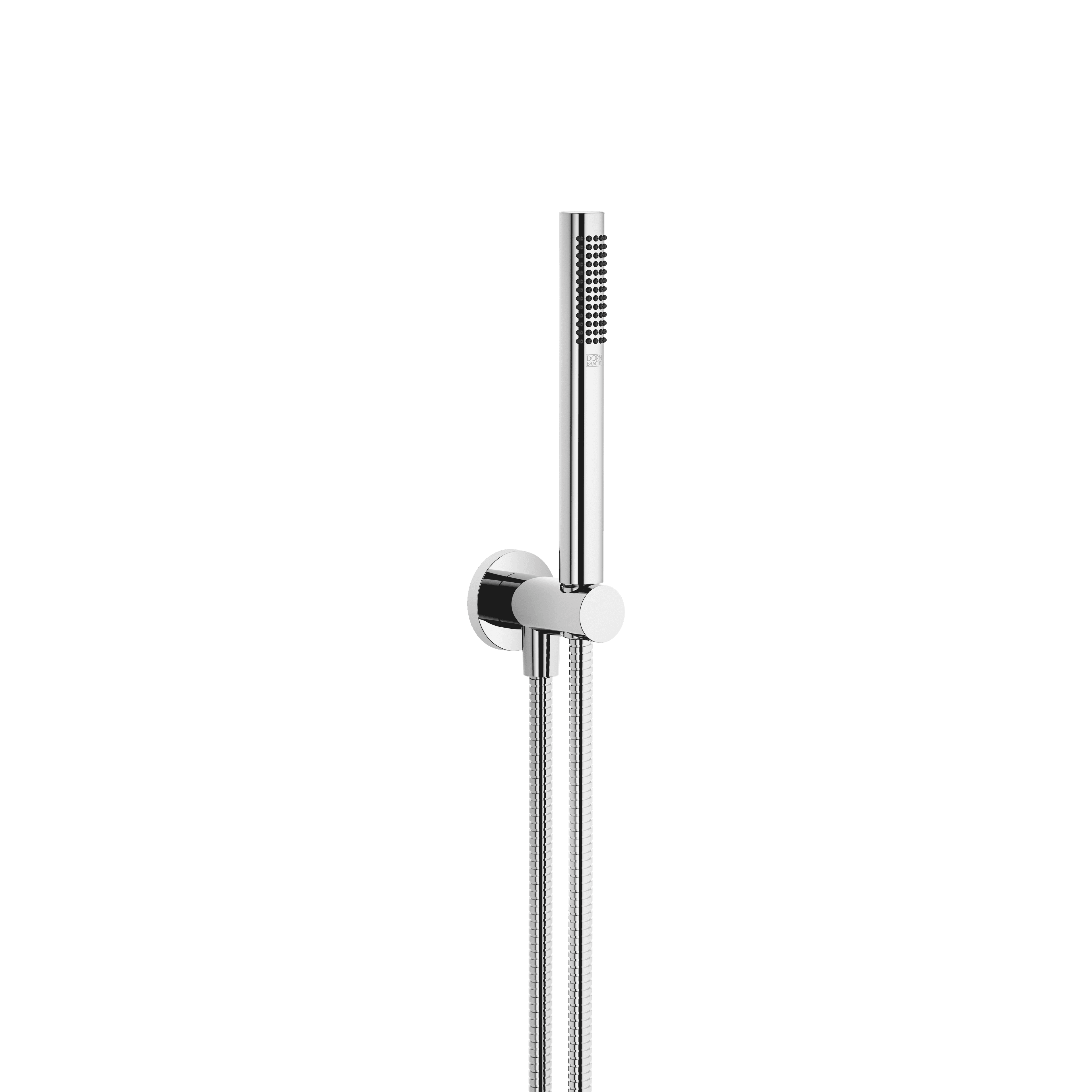 Hand shower set with integrated shower holder FlowReduce in Chrome