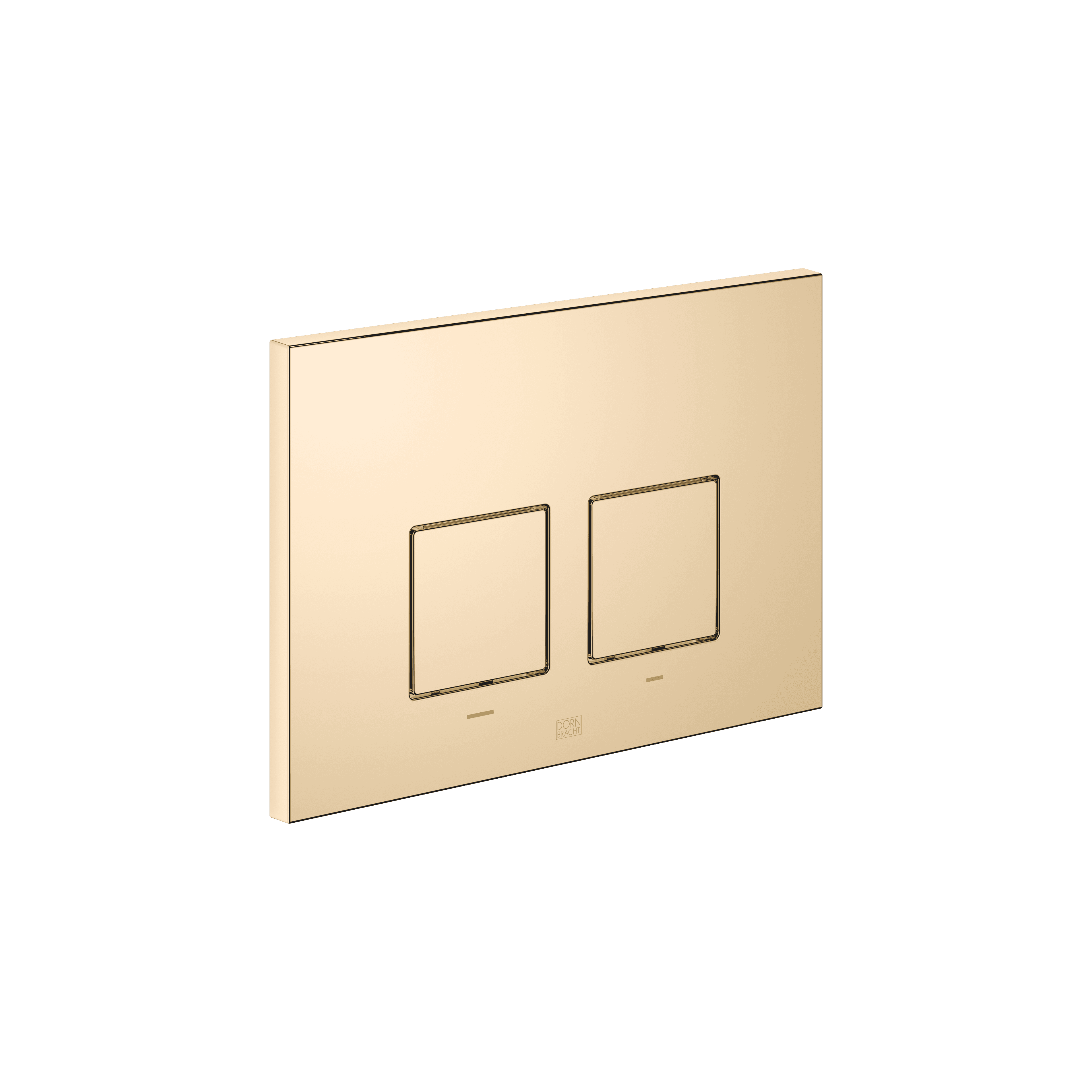 Flush plate for concealed WC cisterns made by Geberit angular in Durabrass (23kt Gold)