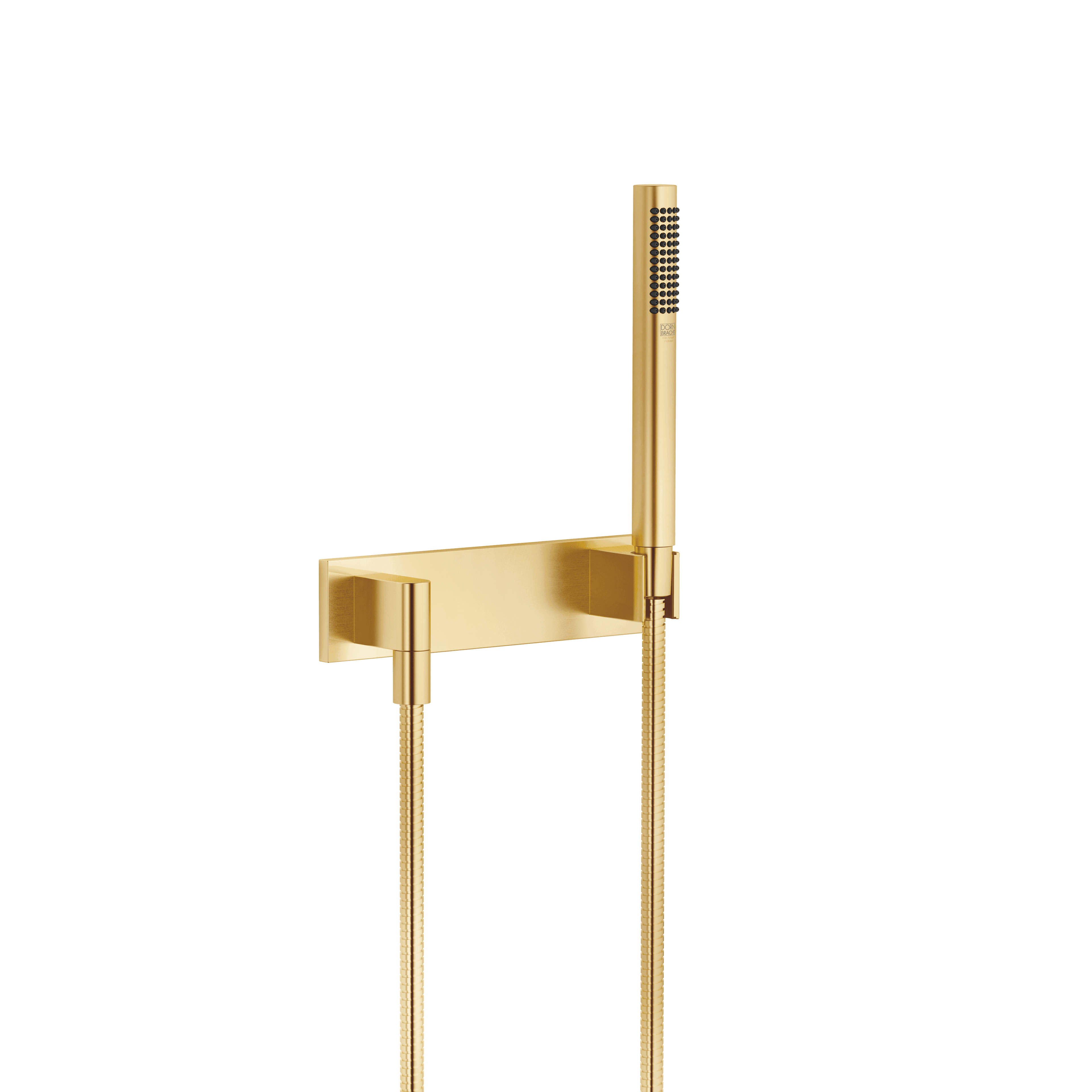 Hand shower set with cover plate in Brushed Durabrass (23kt Gold)
