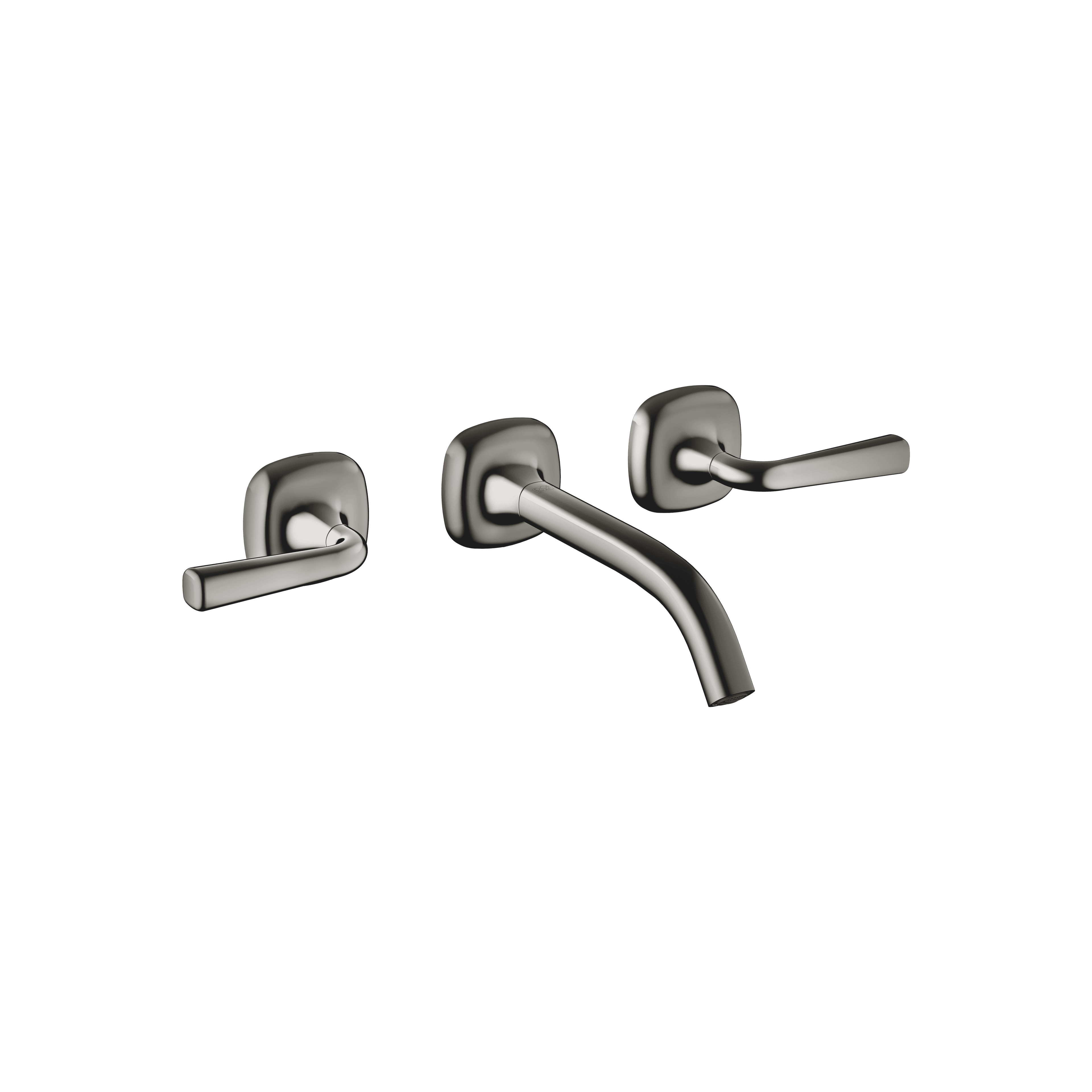 COYA Wall-mounted basin mixer without pop-up waste in Dark Chrome