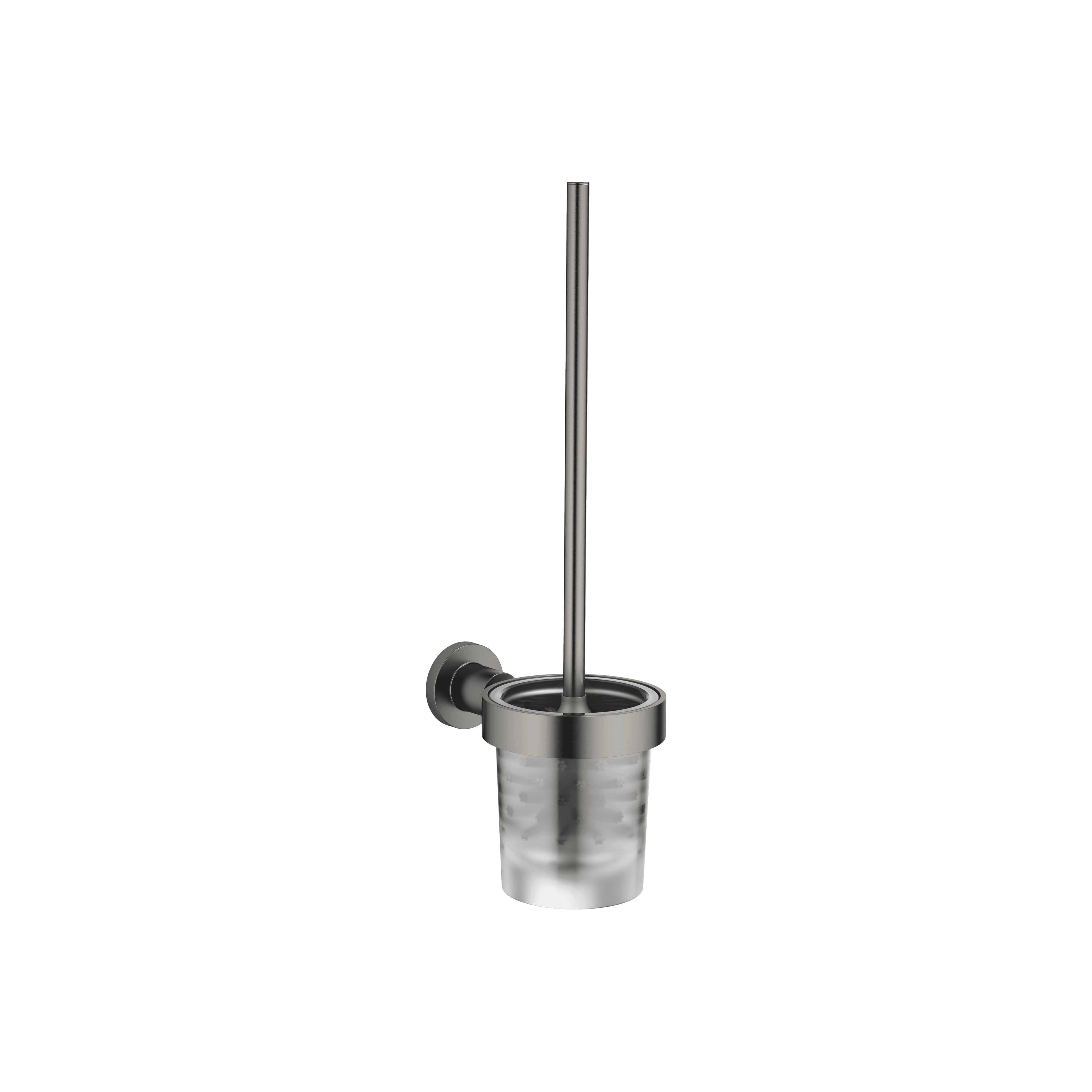 TARA Toilet brush set wall model in Brushed Dark Platinum