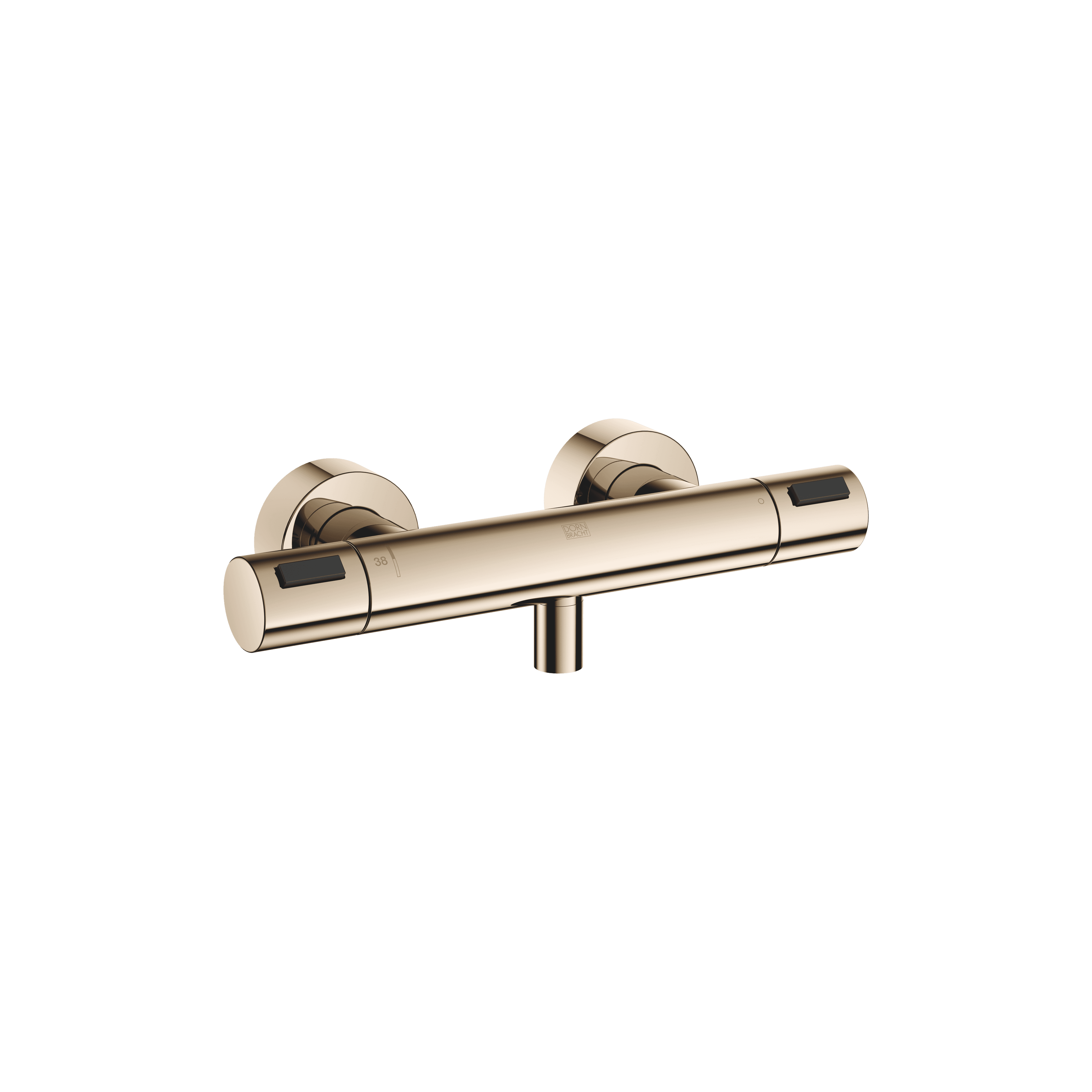 Shower thermostat for wall mounting in Light Gold (PVD)