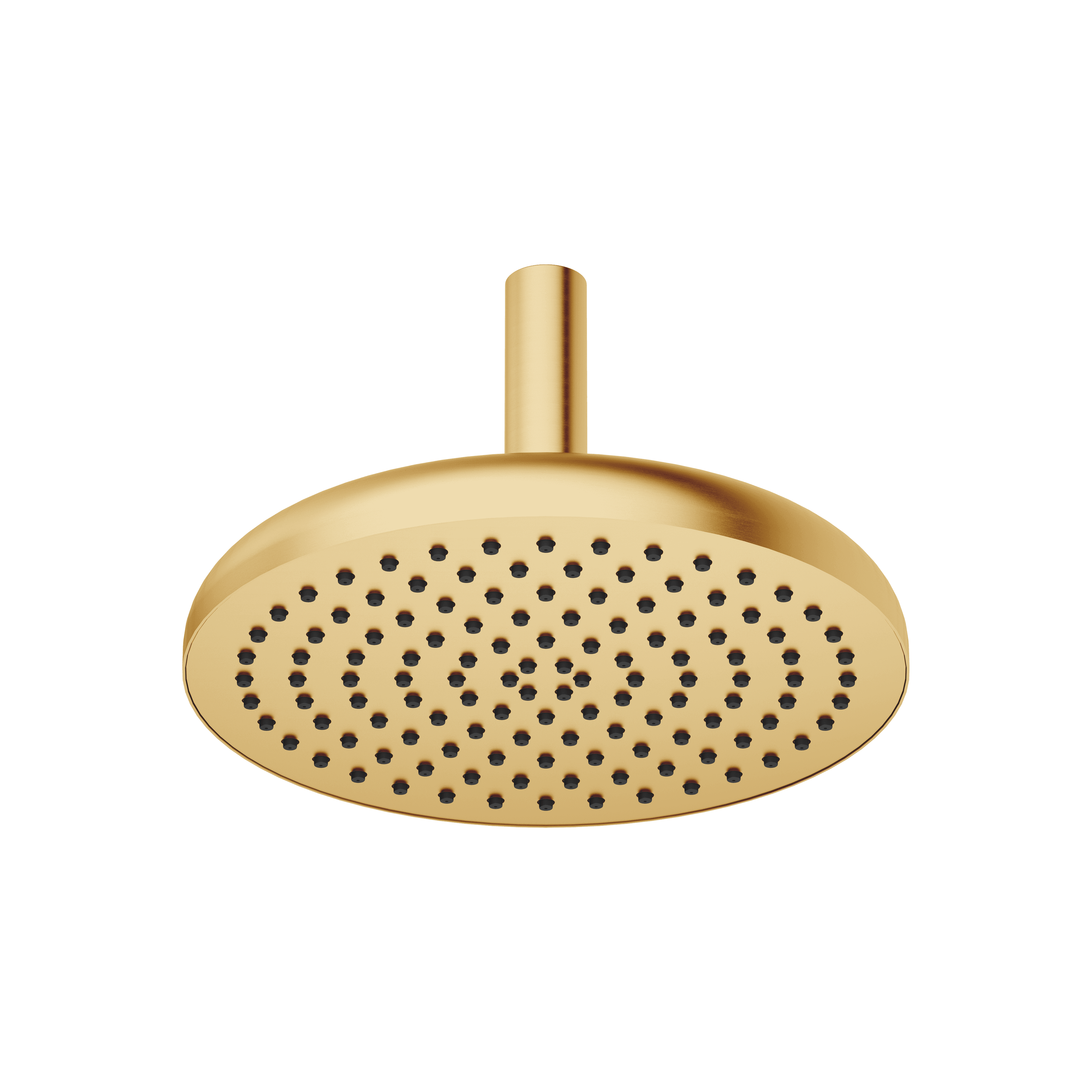 Rain shower with ceiling fixing FlowReduce in Brushed Durabrass (23kt Gold)