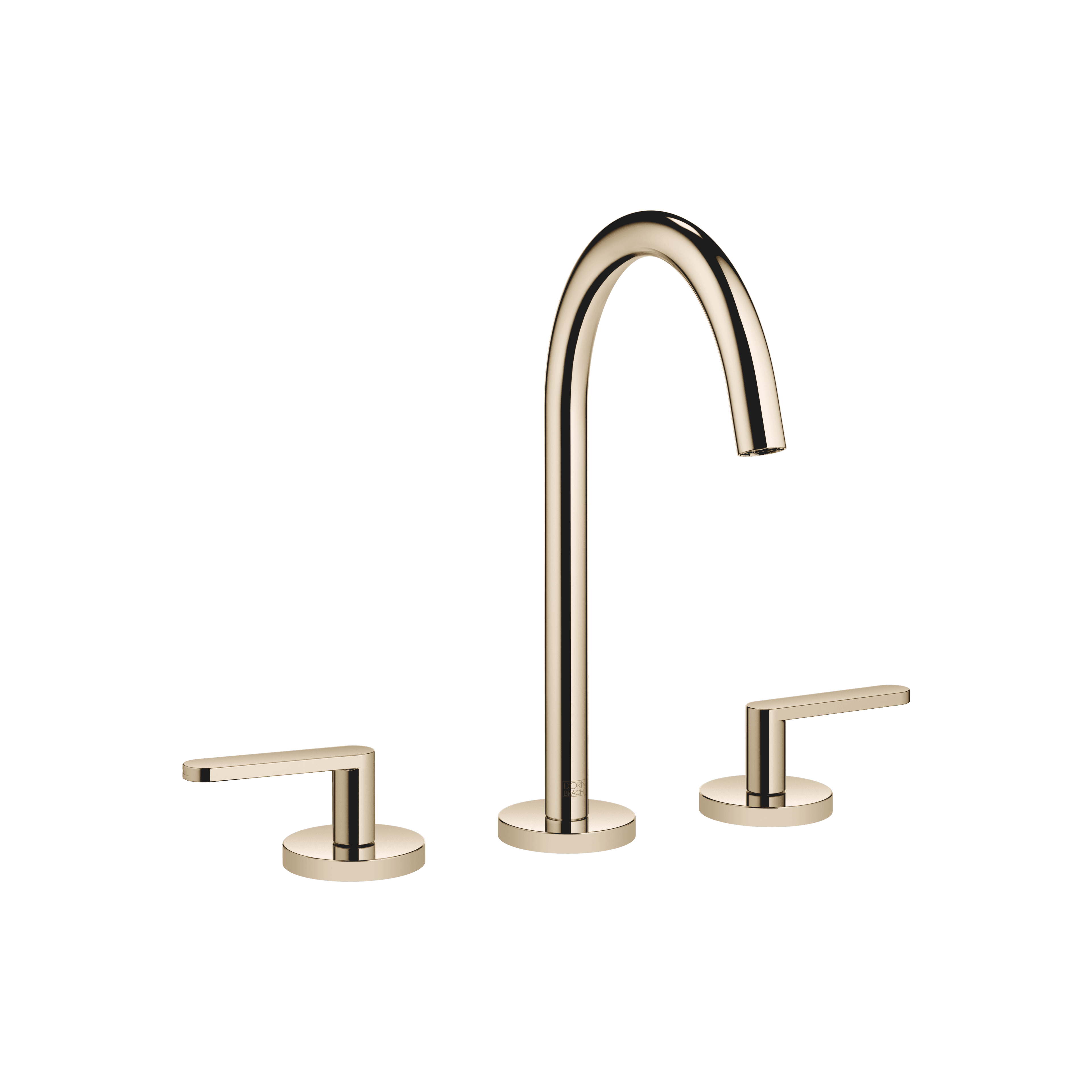 META Three-hole basin mixer with pop-up waste in Light Gold (PVD)