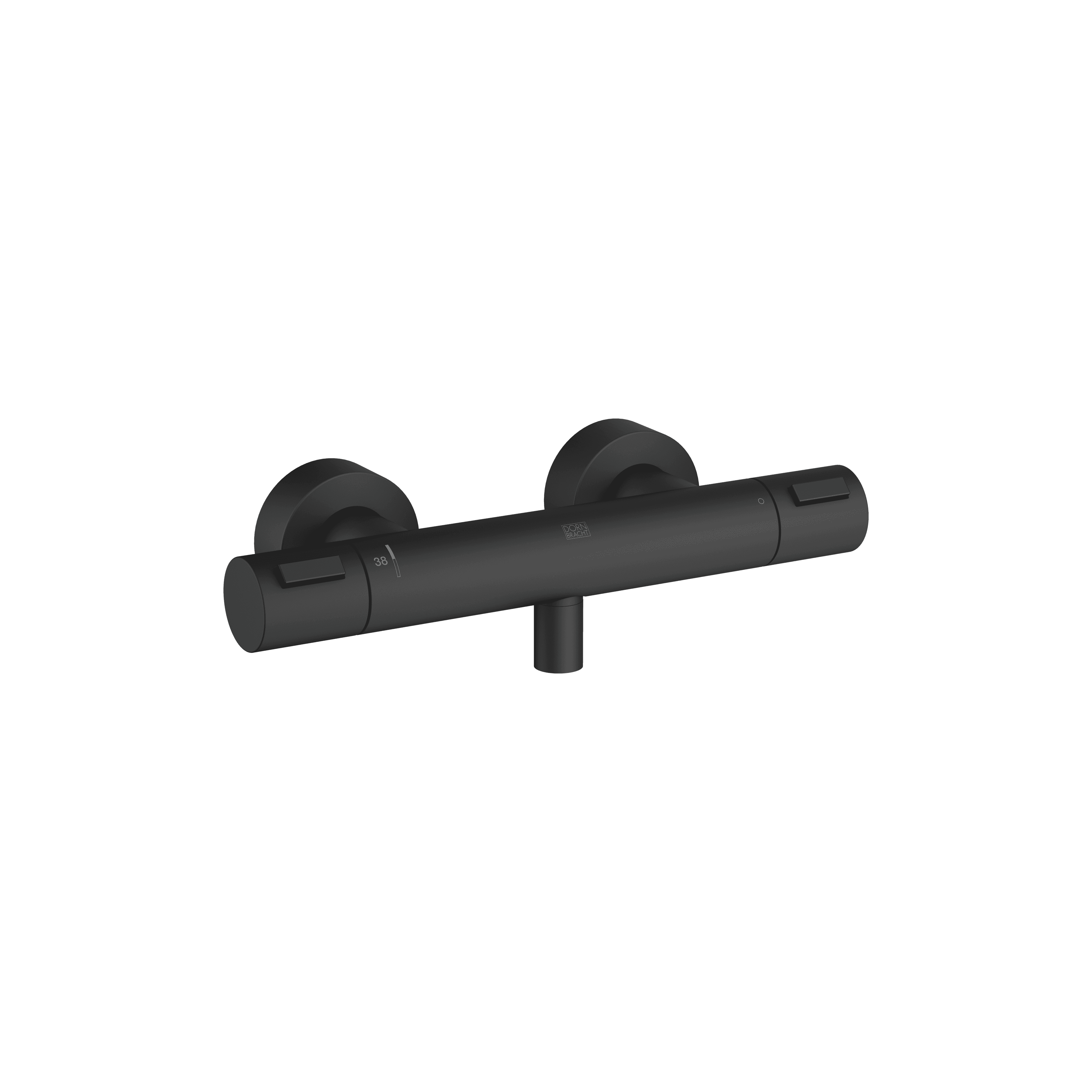 Shower thermostat for wall mounting in Matte Black
