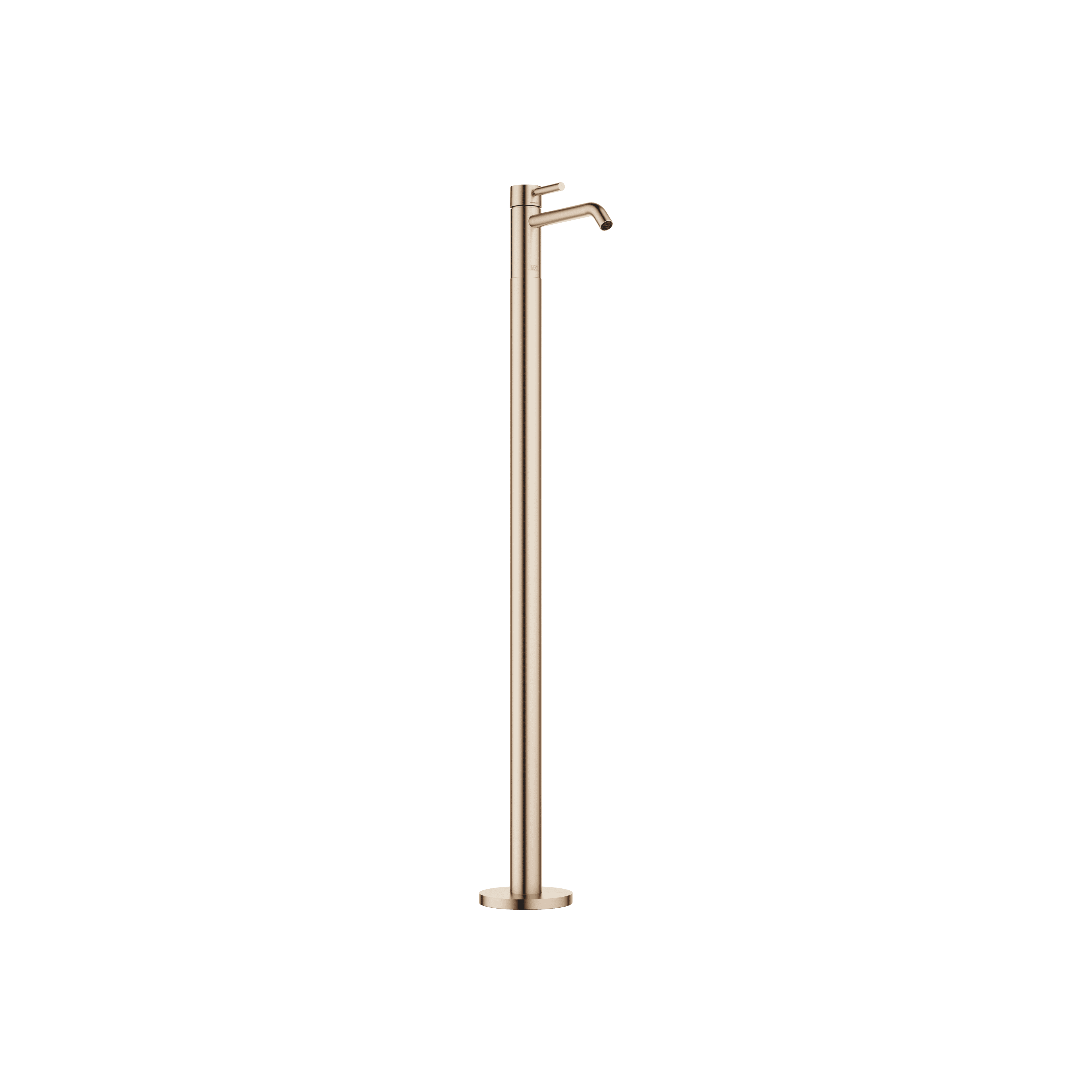 META Single-lever basin mixer with stand pipe without pop-up waste in Brushed Light Gold (PVD)
