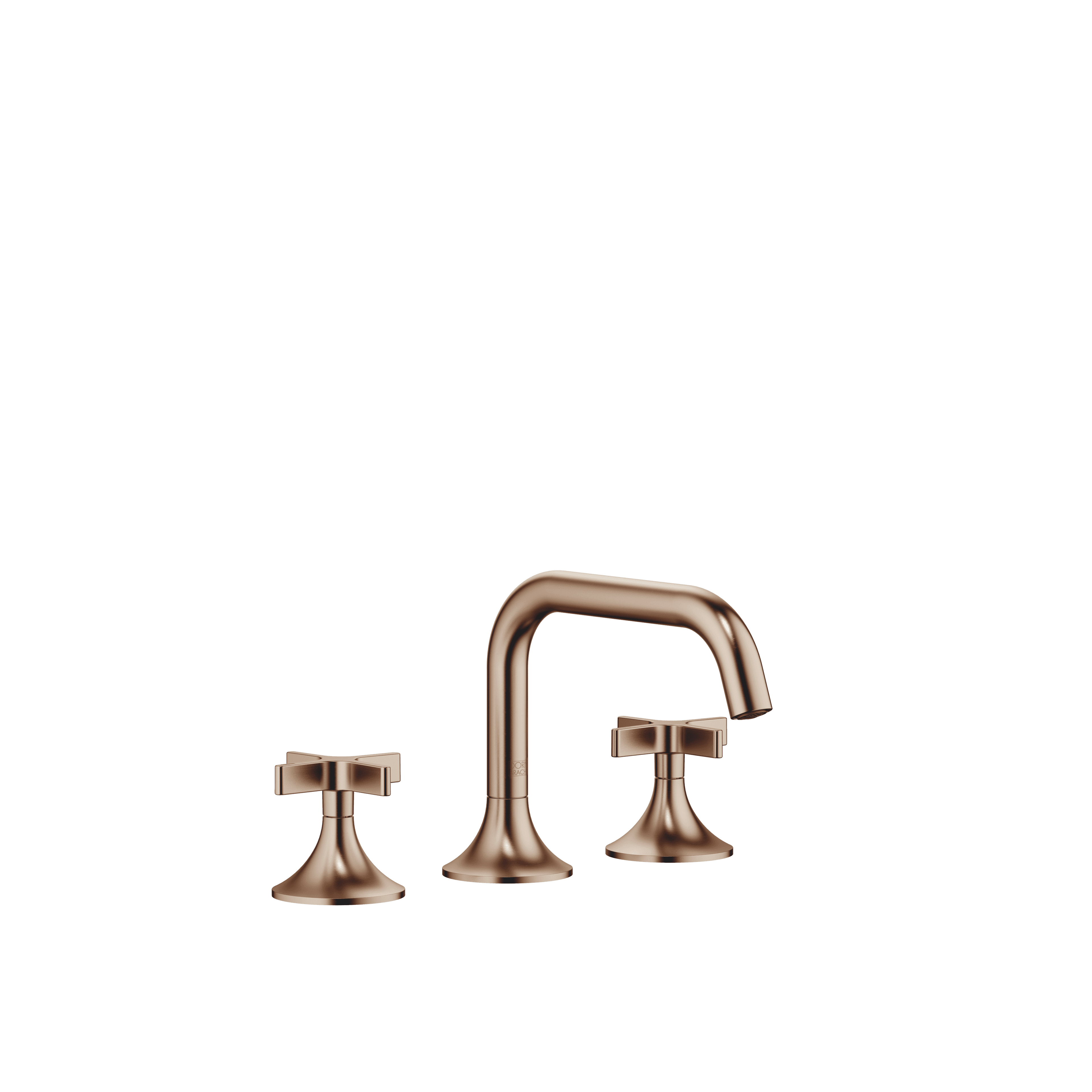 VAIA Three-hole basin mixer with pop-up waste in Brushed Bronze (PVD)