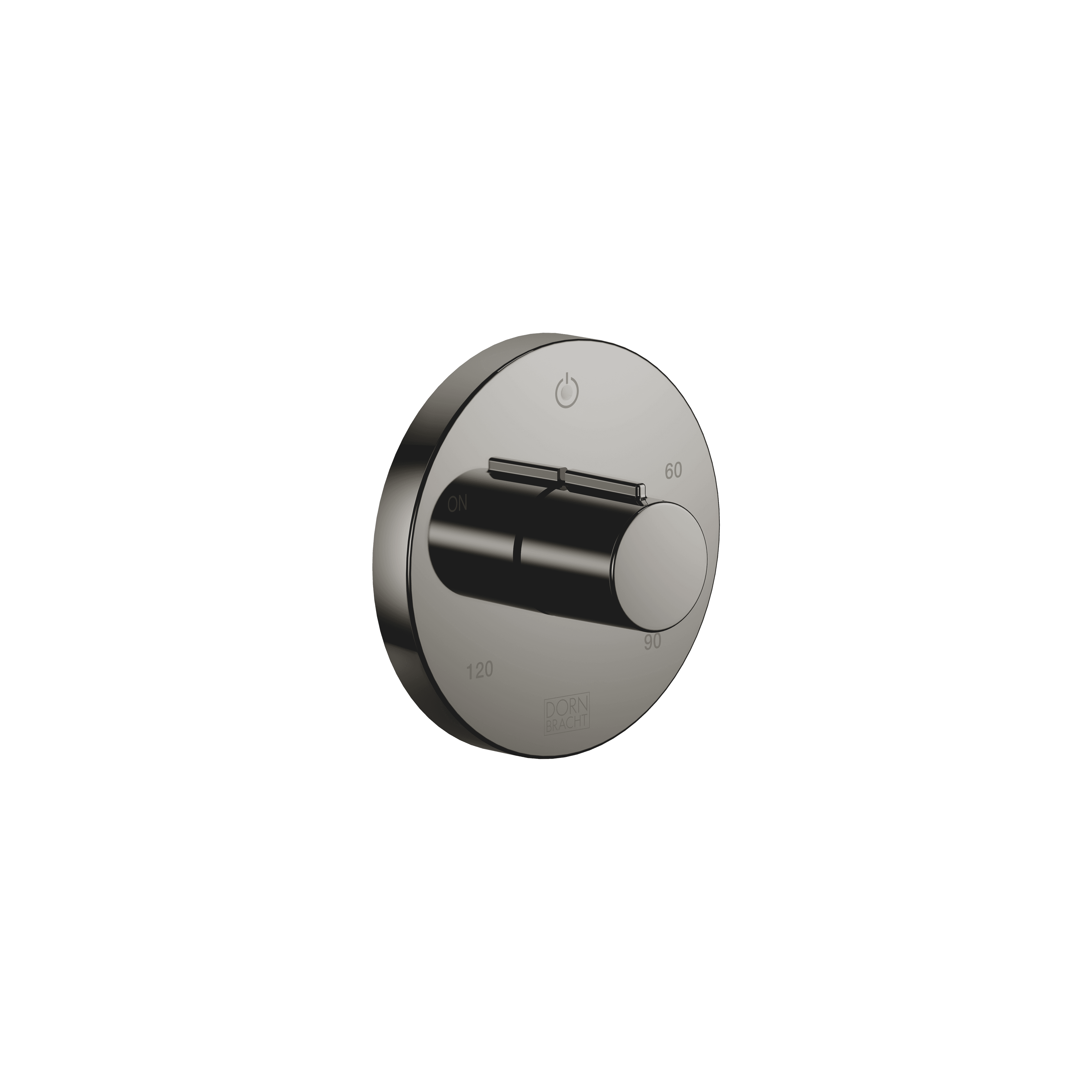 Electronic control elements for towel warmer in Dark Chrome
