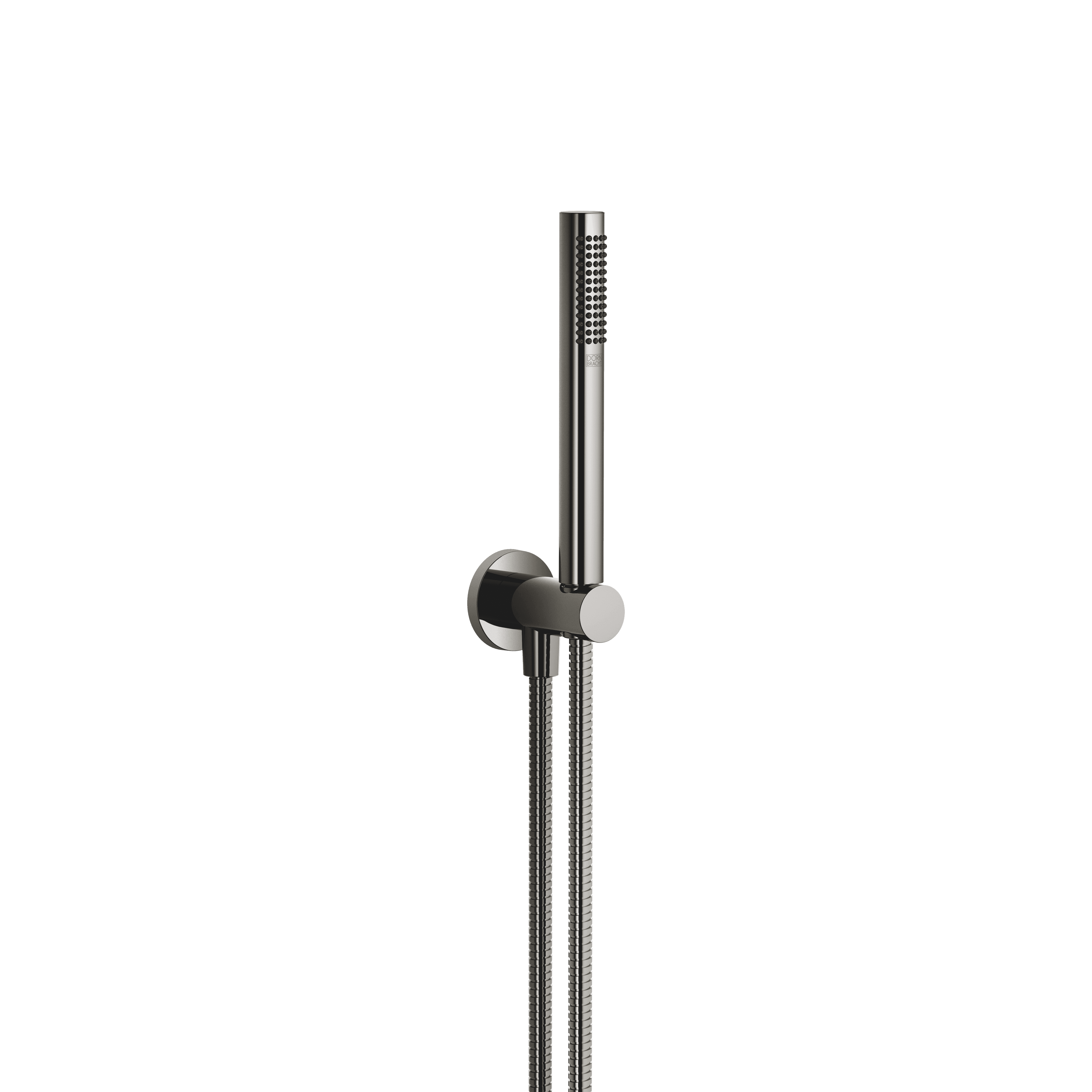 Hand shower set with integrated shower holder in Dark Chrome