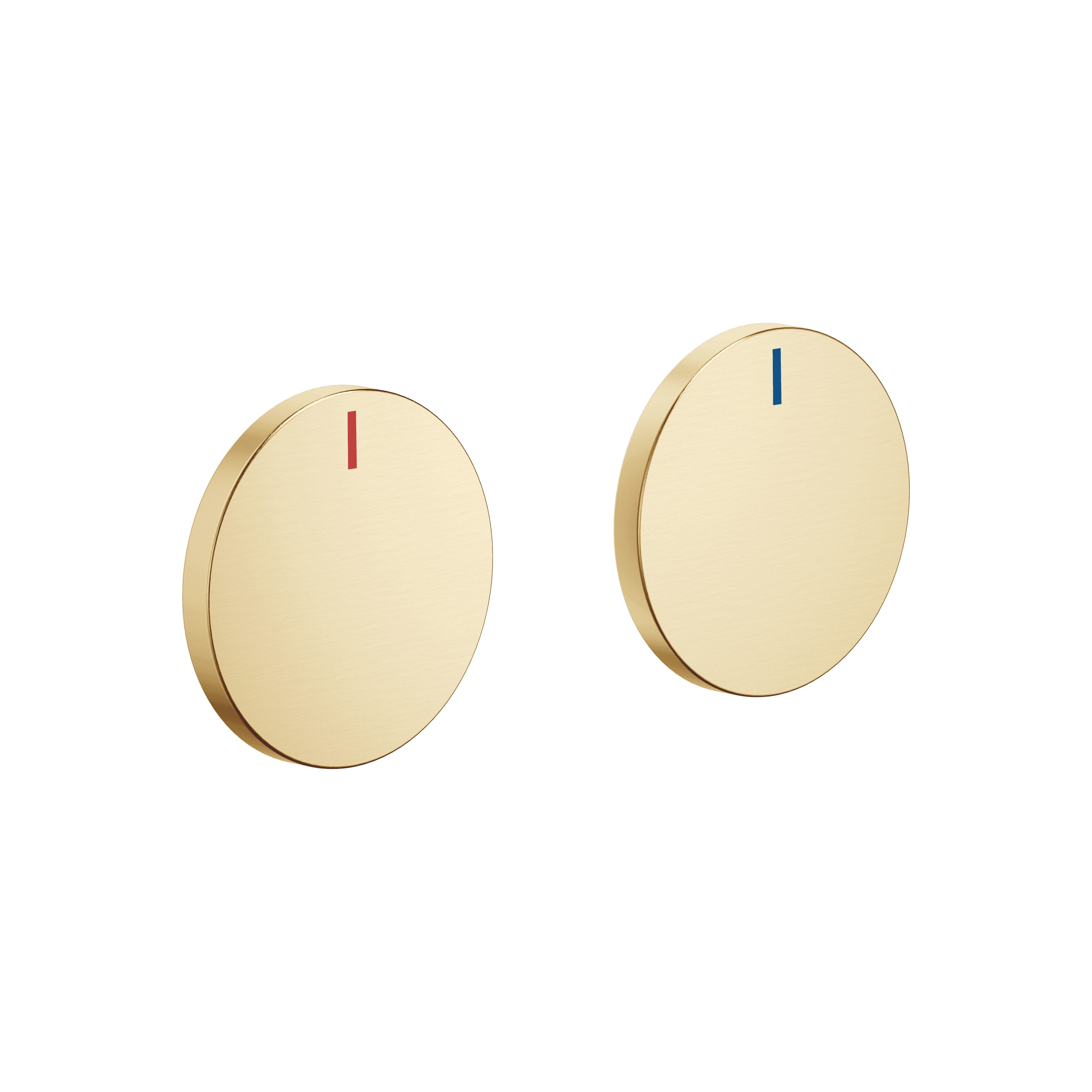 CYO Handle insert set red & blue in Brushed Durabrass (23kt Gold)