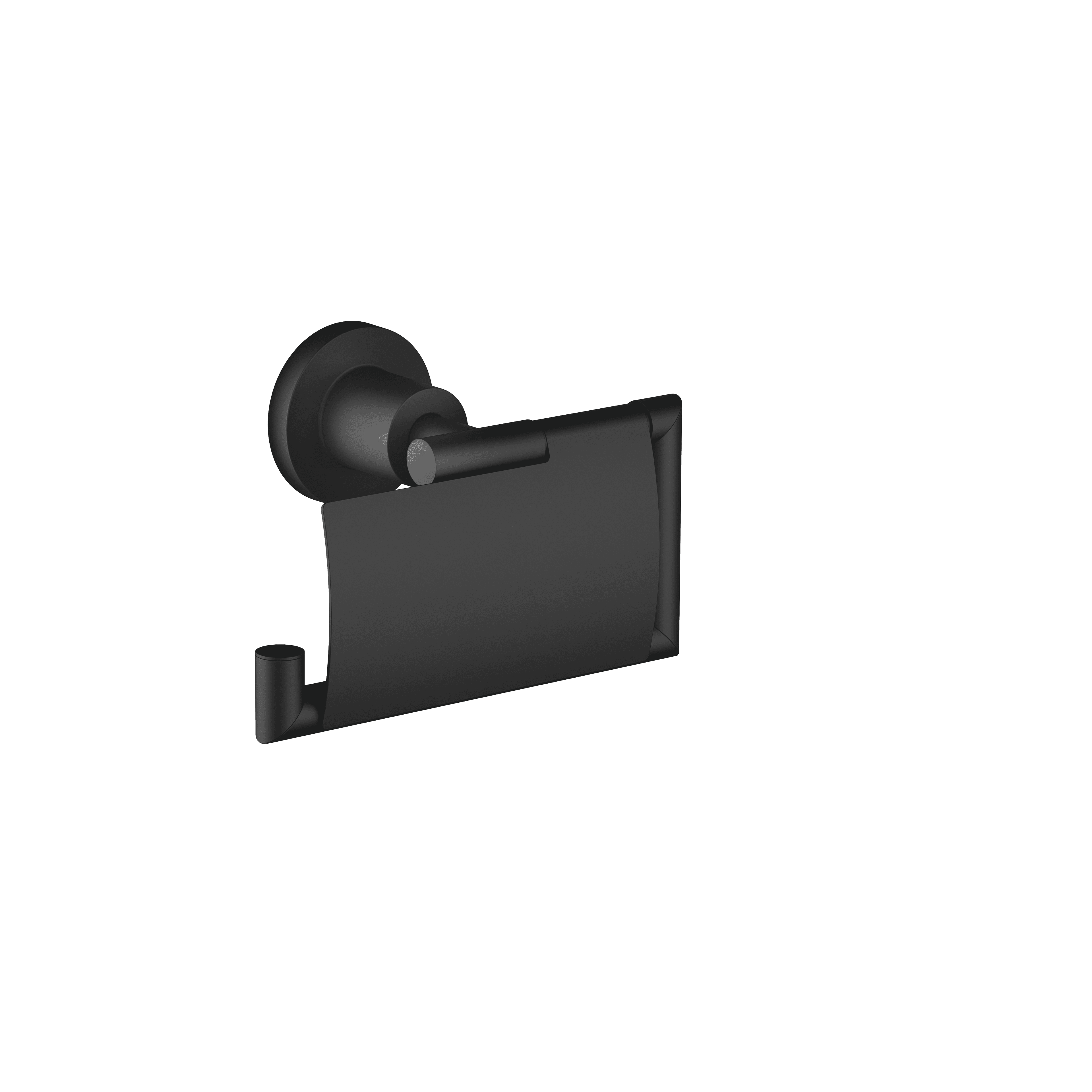 TARA Tissue holder with cover in Matte Black